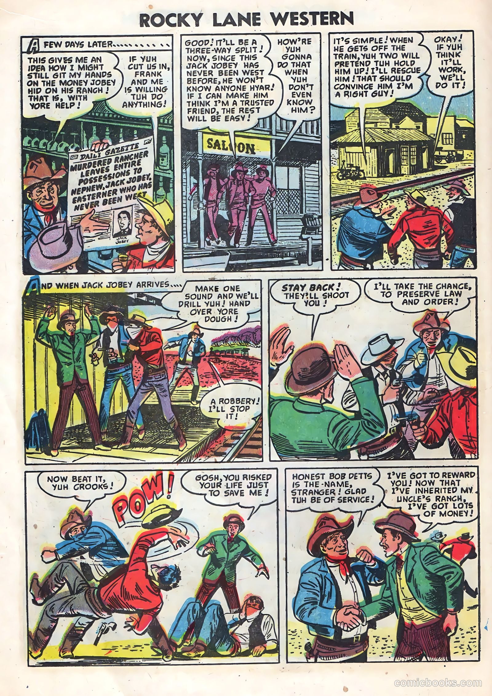 Rocky Lane Western #59 — page 16 of 36