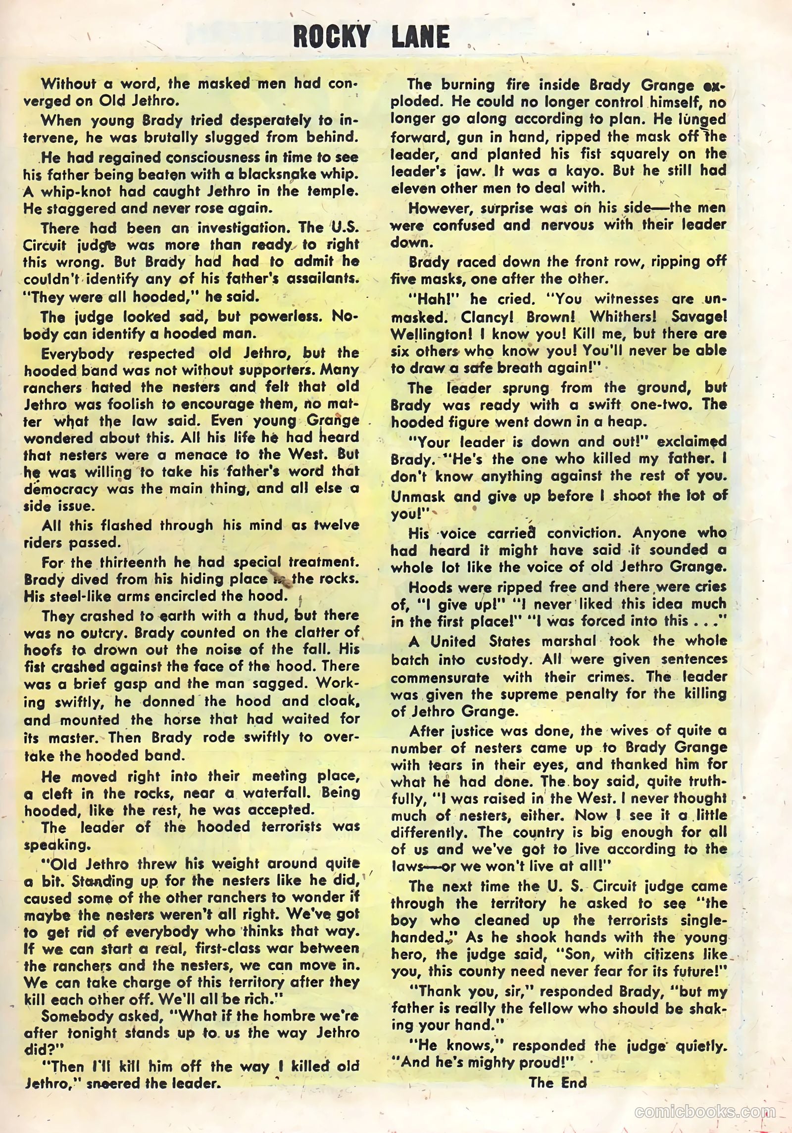 Rocky Lane Western #59 — page 21 of 36