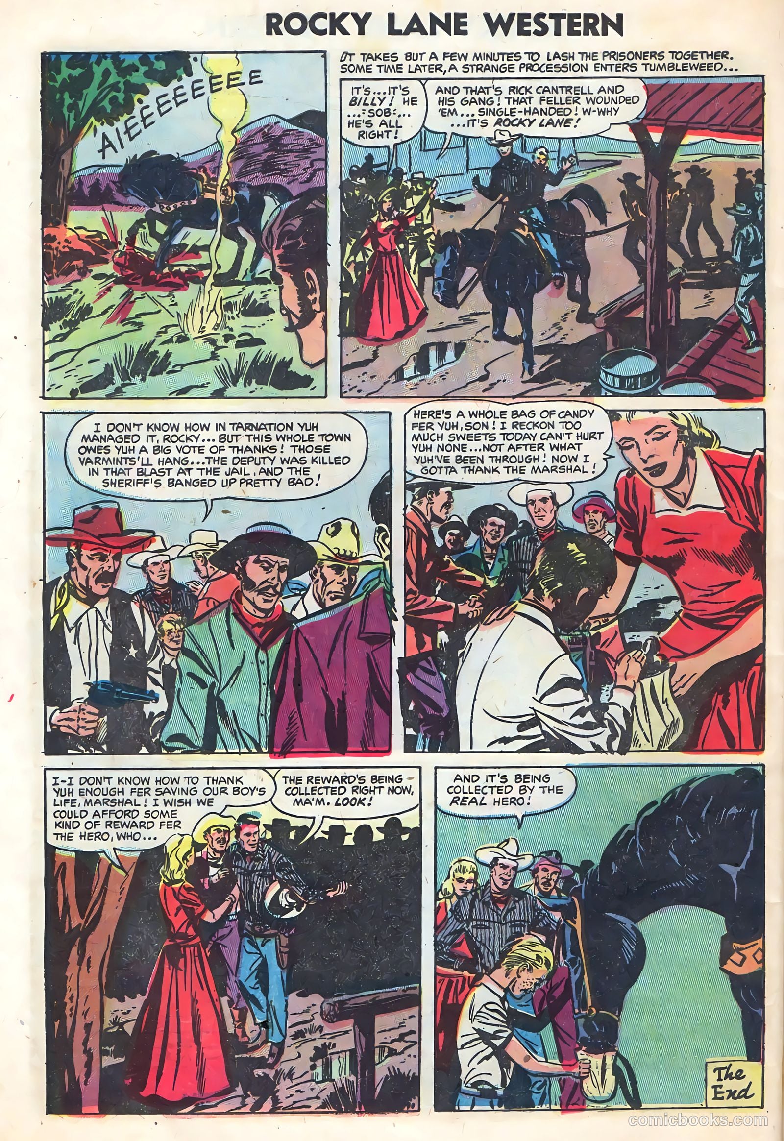 Rocky Lane Western #59 — page 32 of 36