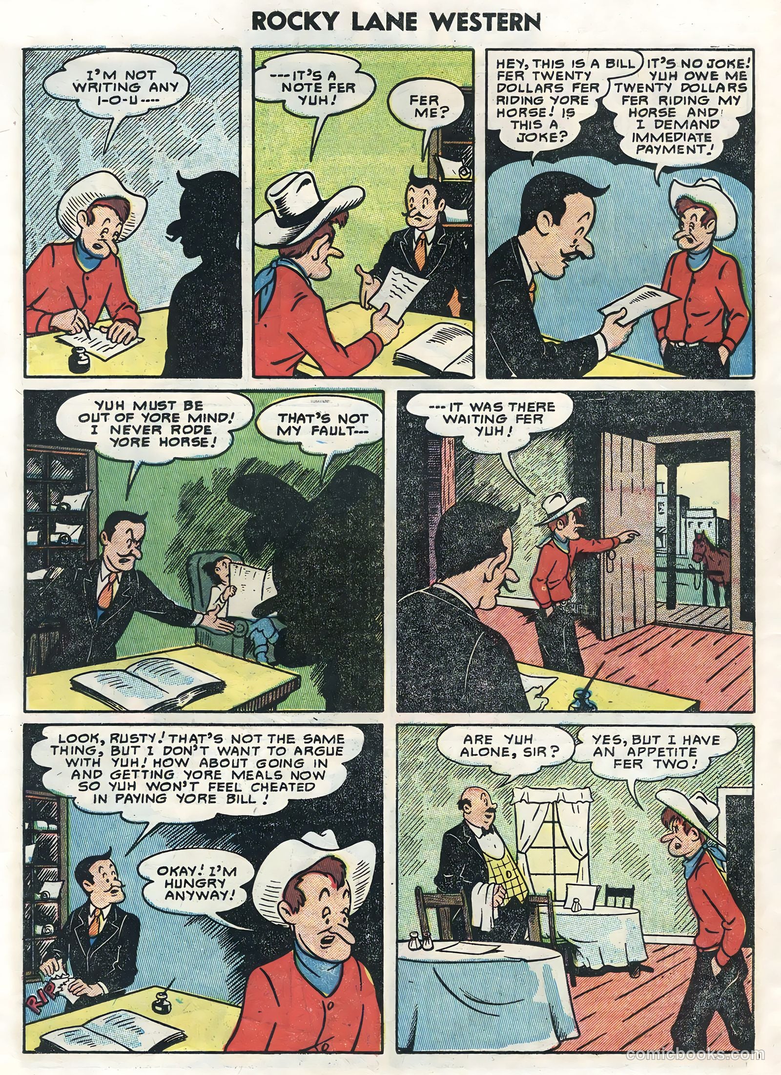 Rocky Lane Western #62 — page 22 of 36
