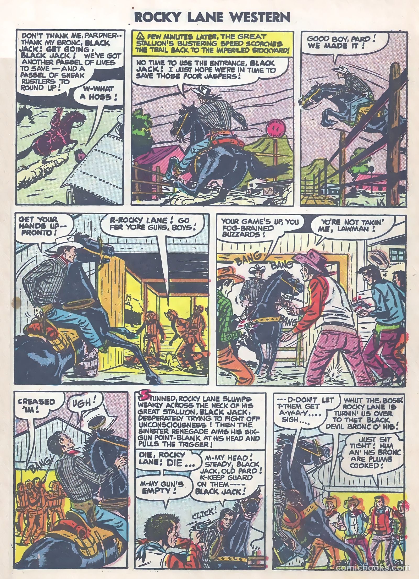 Rocky Lane Western #63 — page 25 of 36