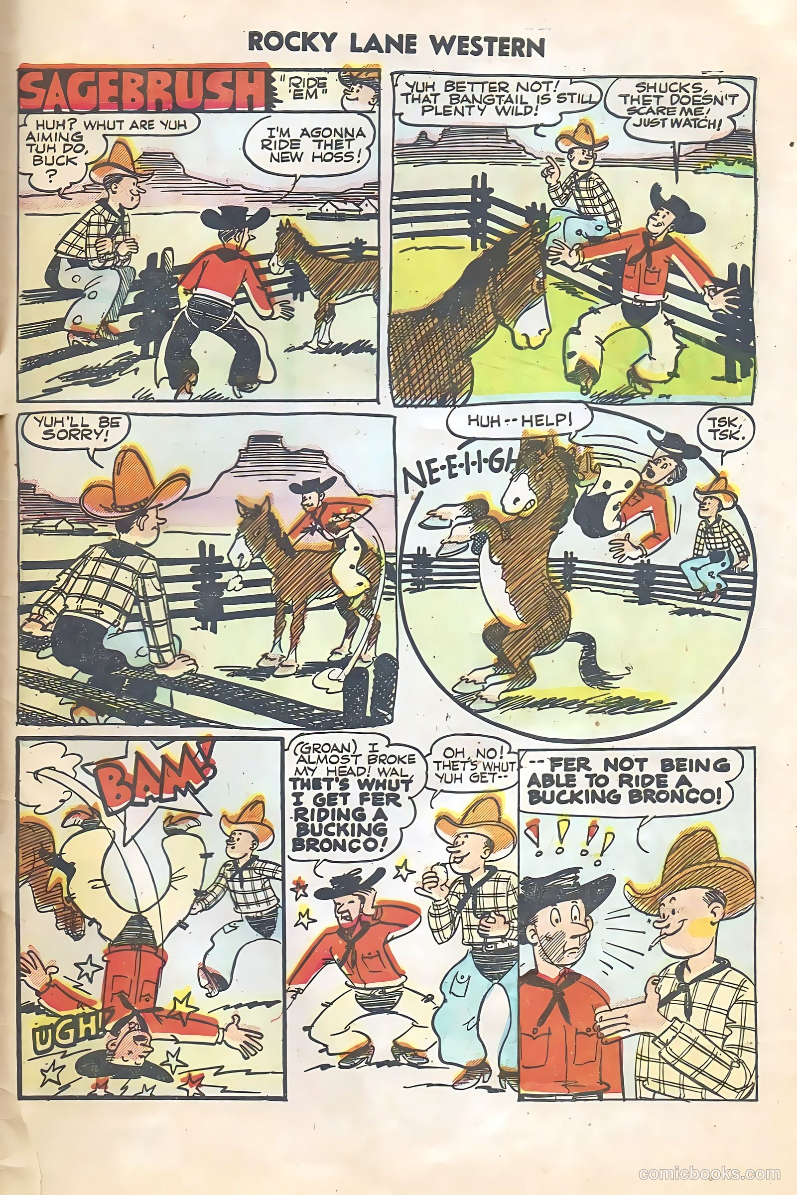 Rocky Lane Western #64 — page 33 of 36