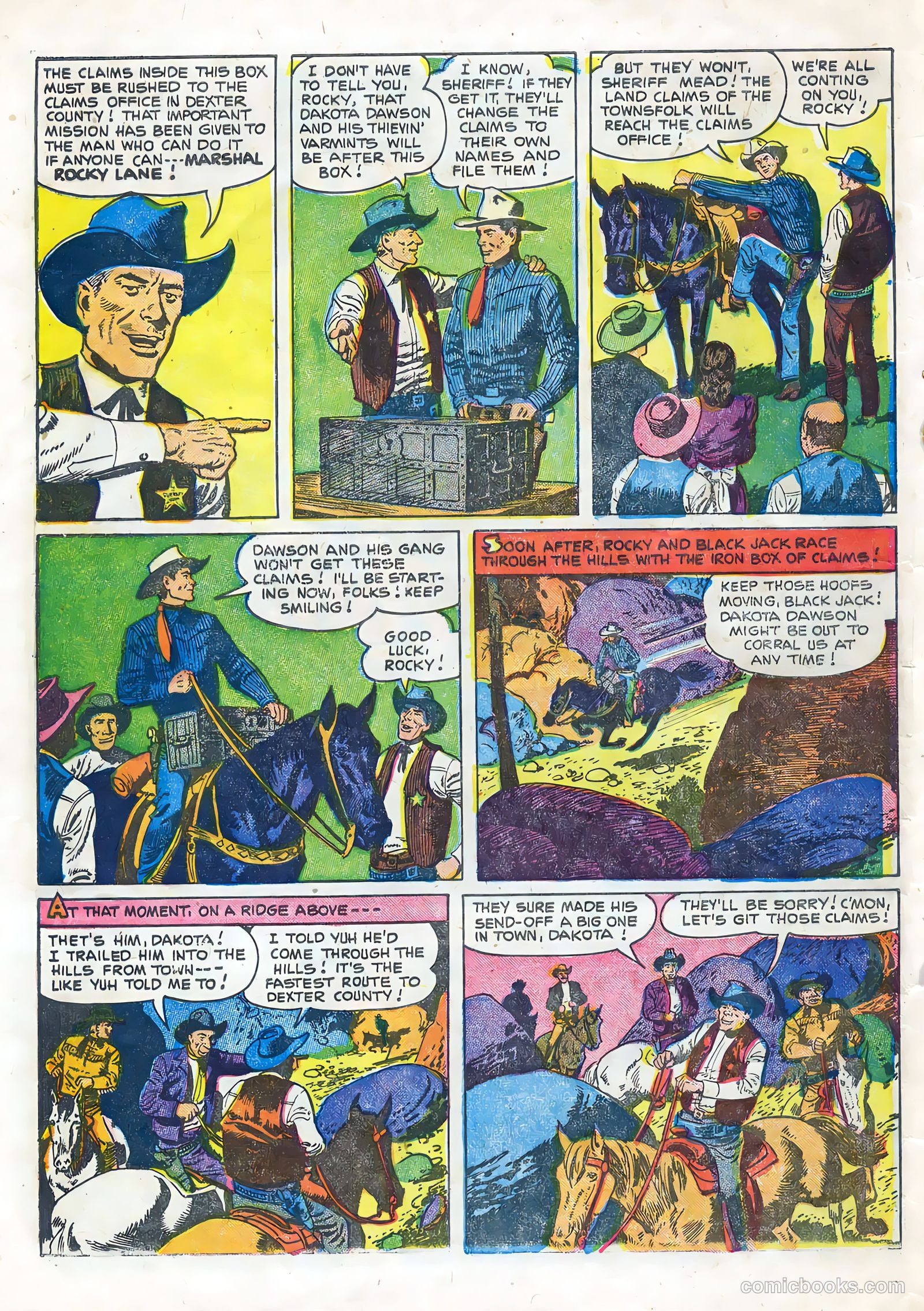 Rocky Lane Western #67 — page 28 of 36