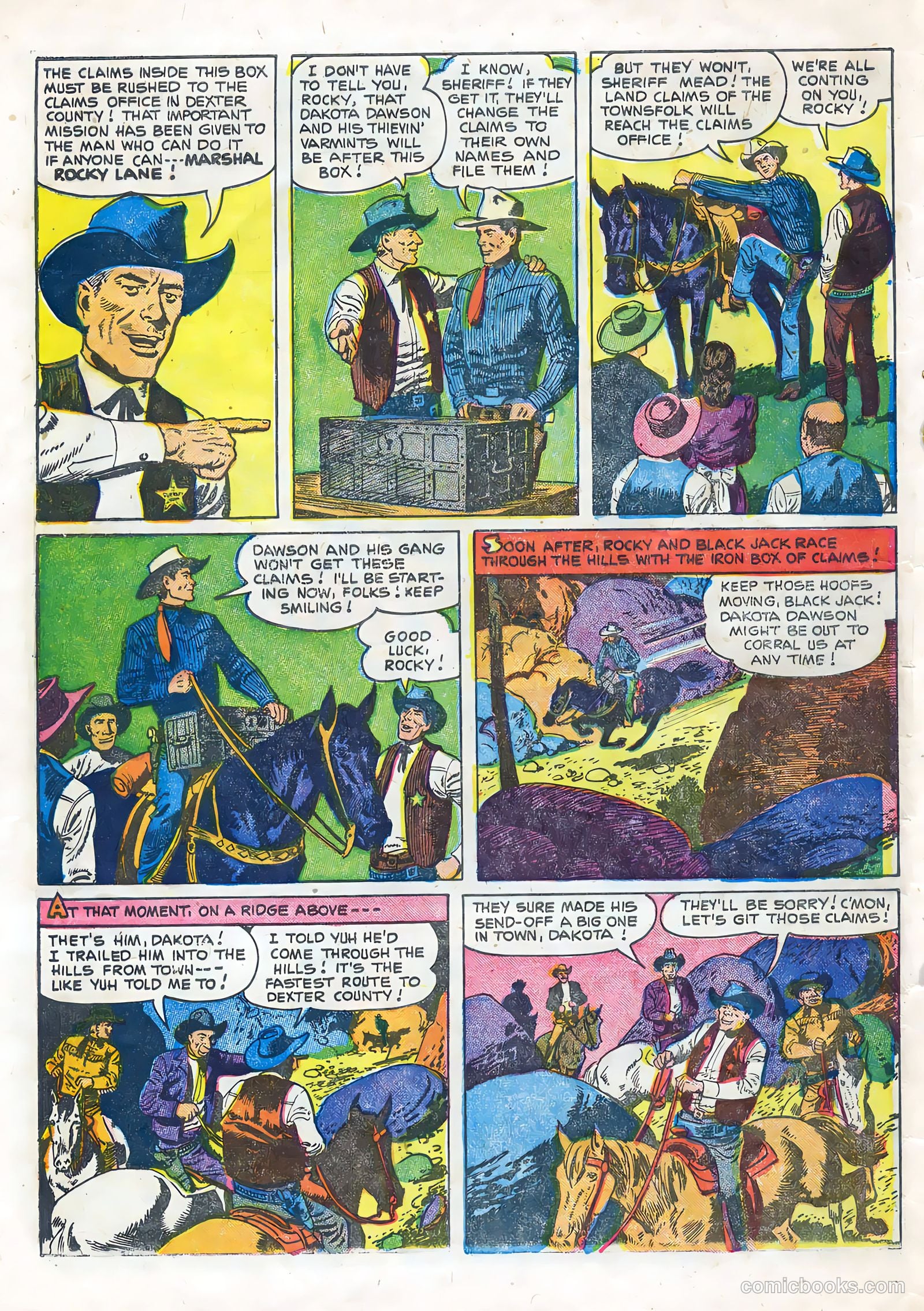 Rocky Lane Western #67 — page 28 of 36