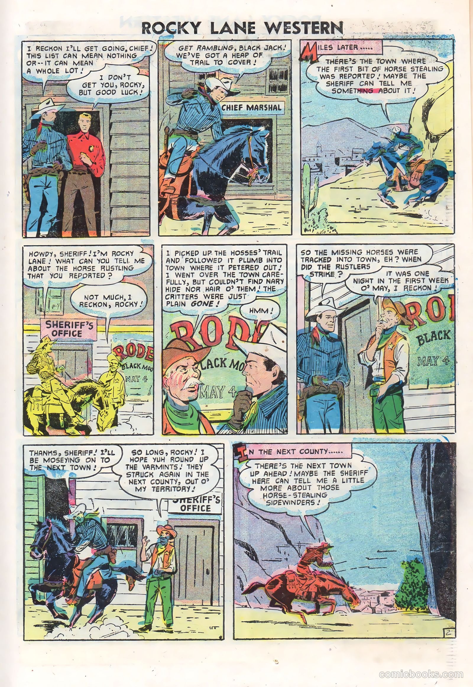 Rocky Lane Western #71 — page 23 of 36