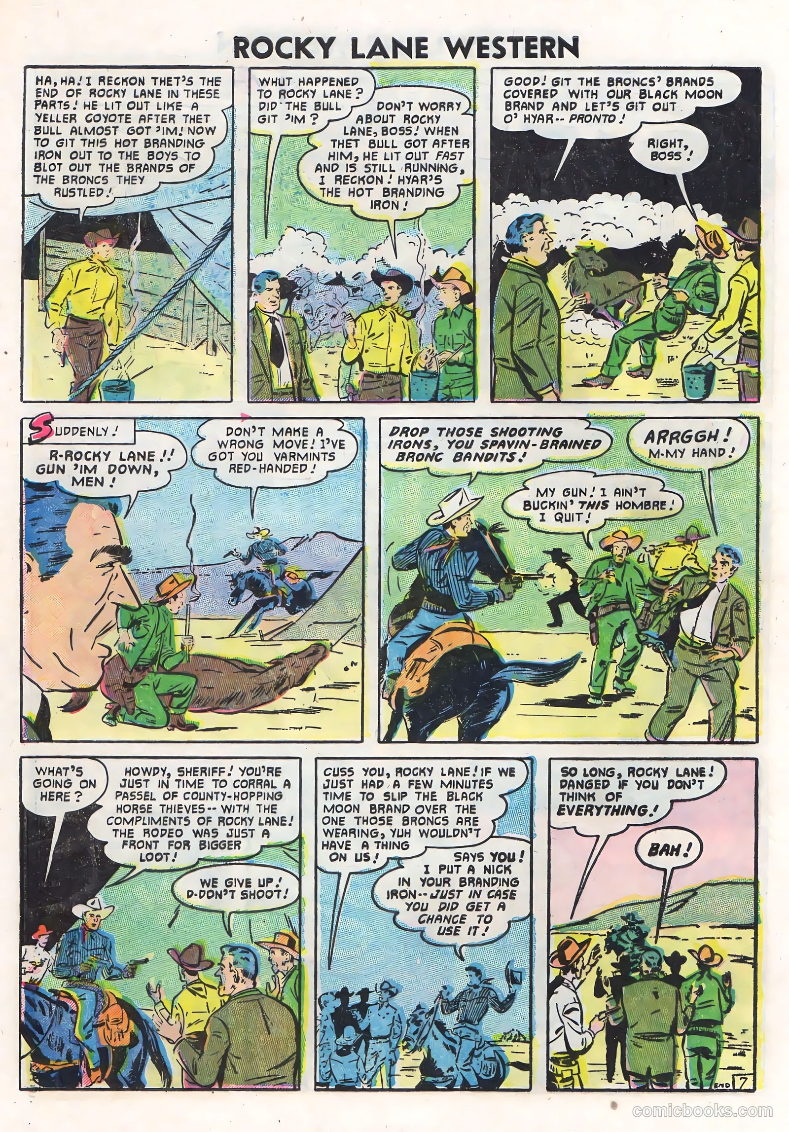 Rocky Lane Western #71 — page 28 of 36