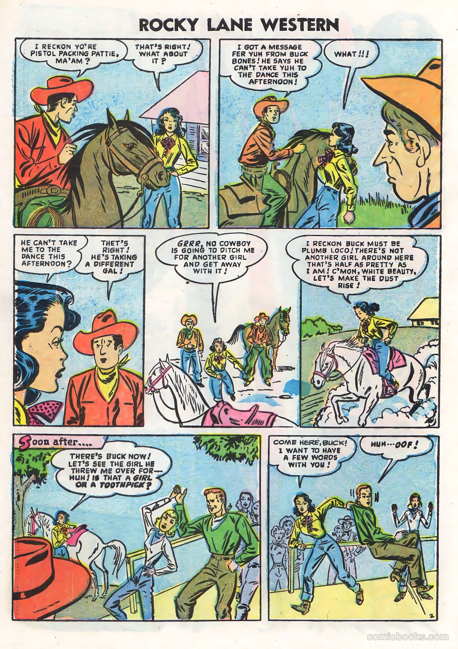 Rocky Lane Western #71 — page 32 of 36