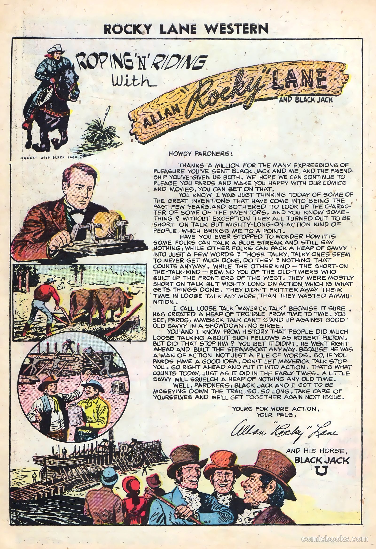 Rocky Lane Western #72 — page 32 of 36