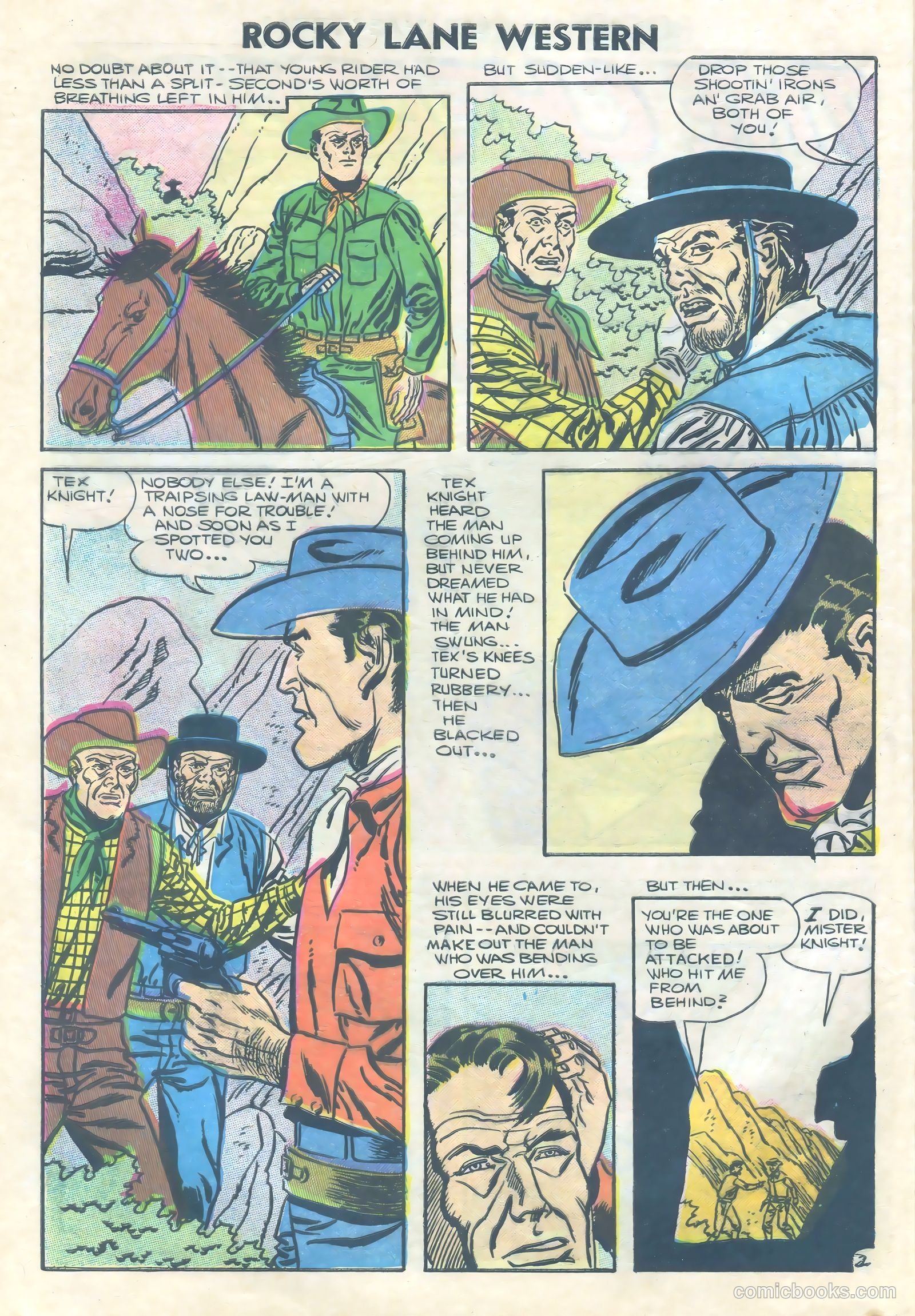 Rocky Lane Western #73 — page 28 of 36