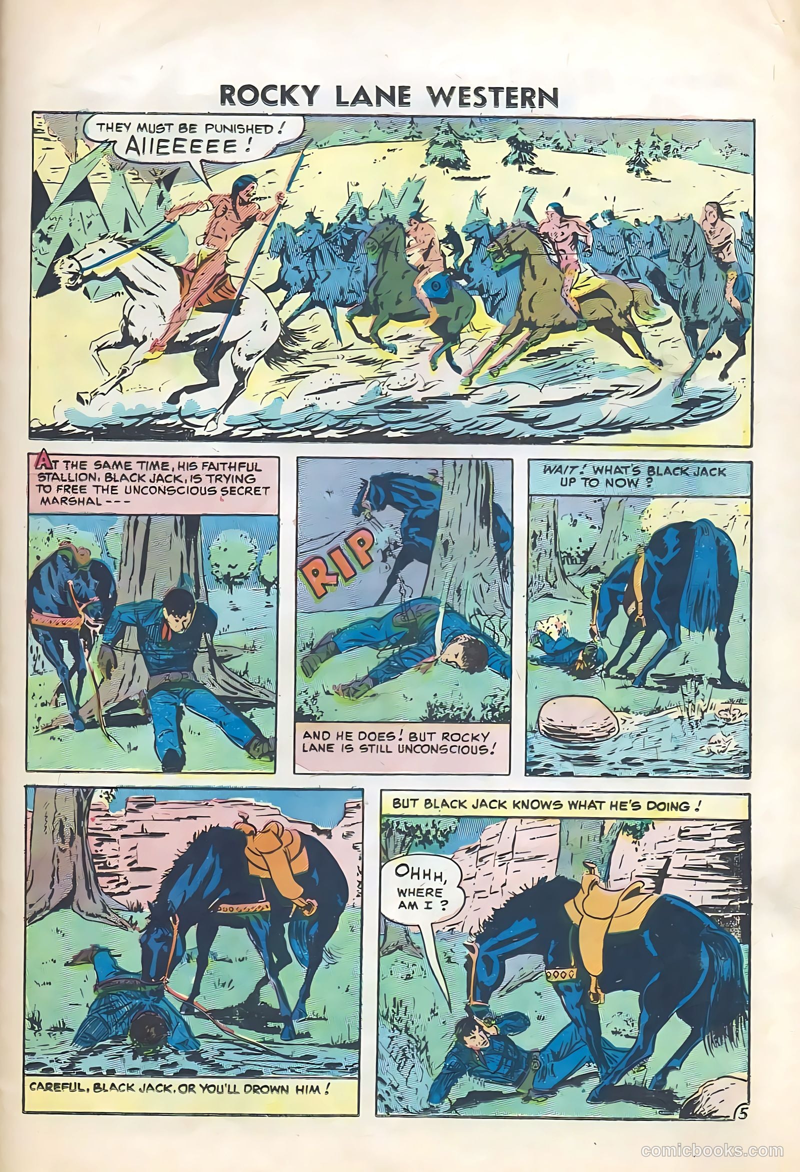 Rocky Lane Western #74 — page 23 of 36