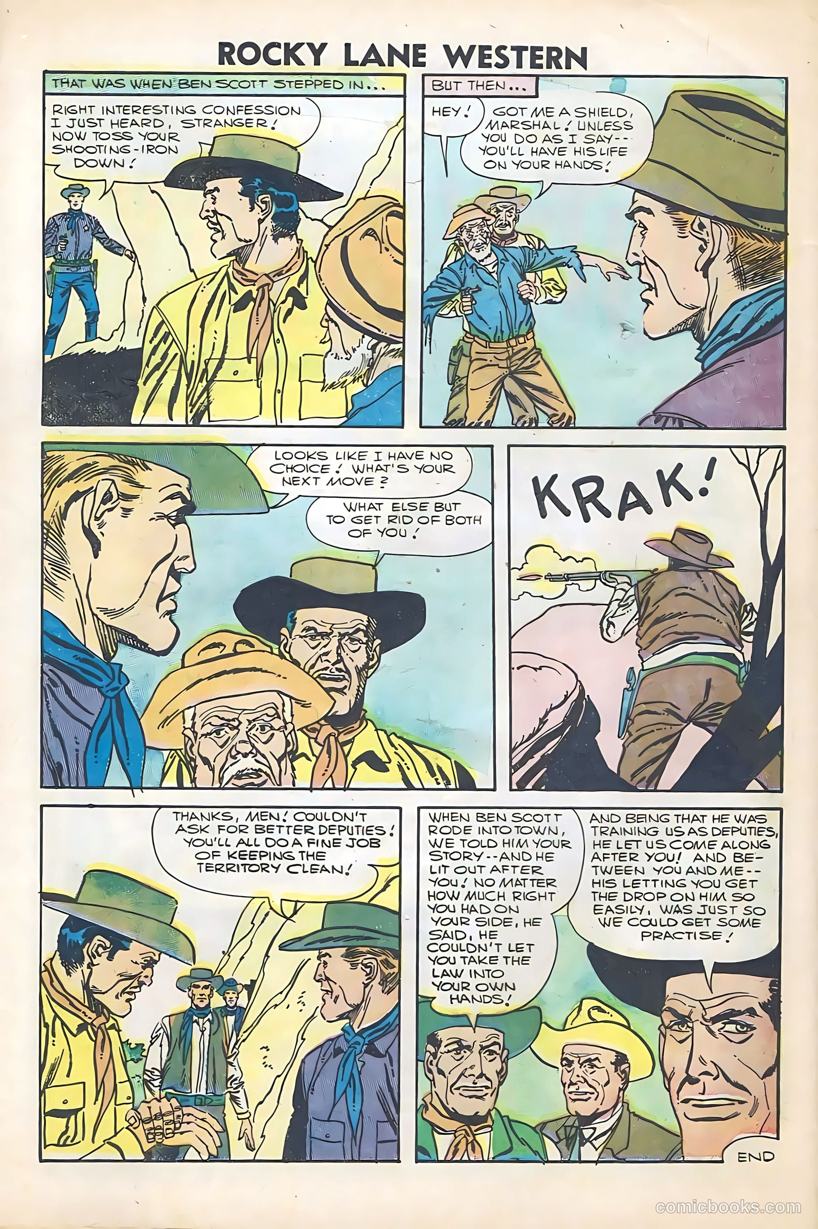 Rocky Lane Western #74 — page 32 of 36
