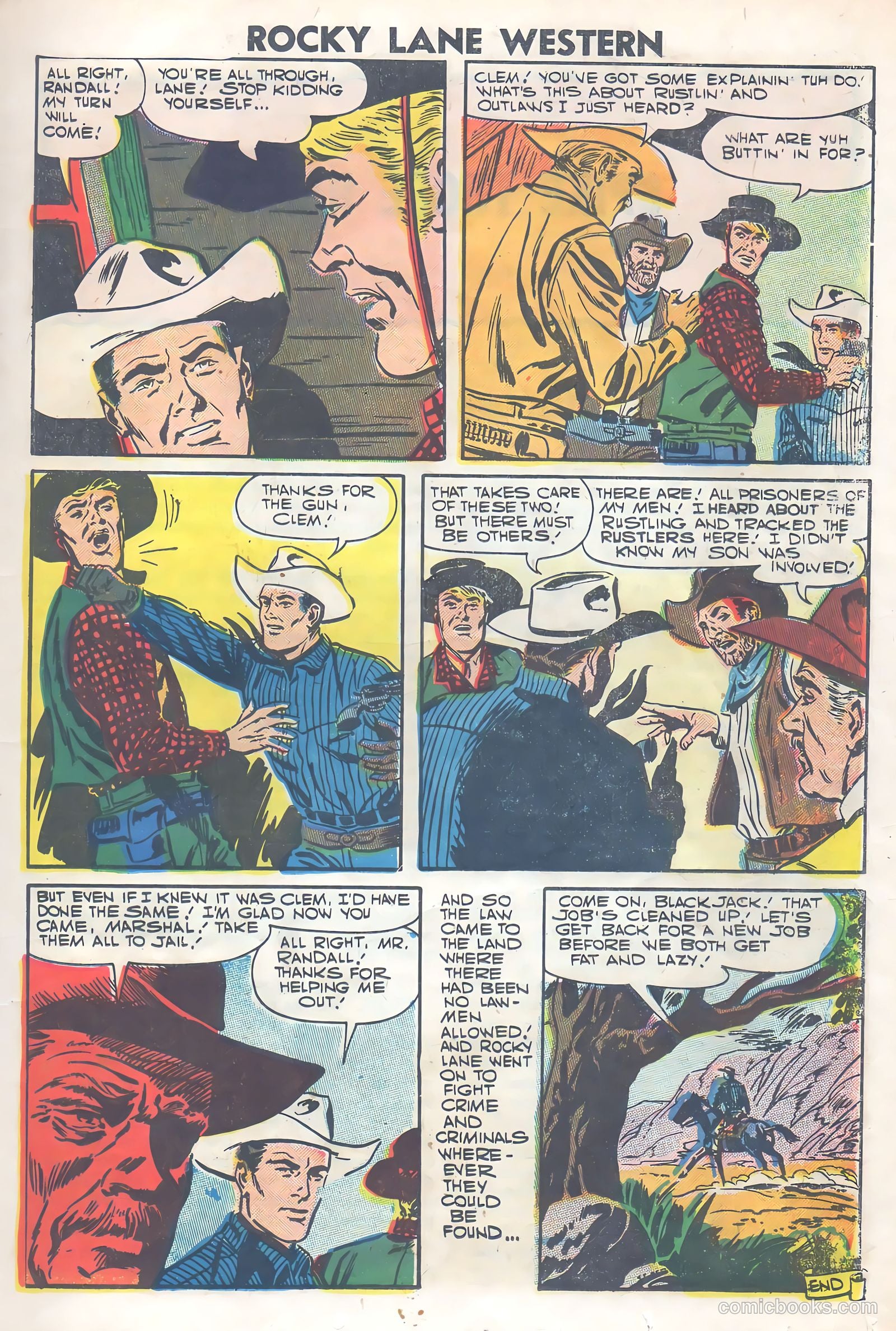 Rocky Lane Western #77 — page 17 of 36