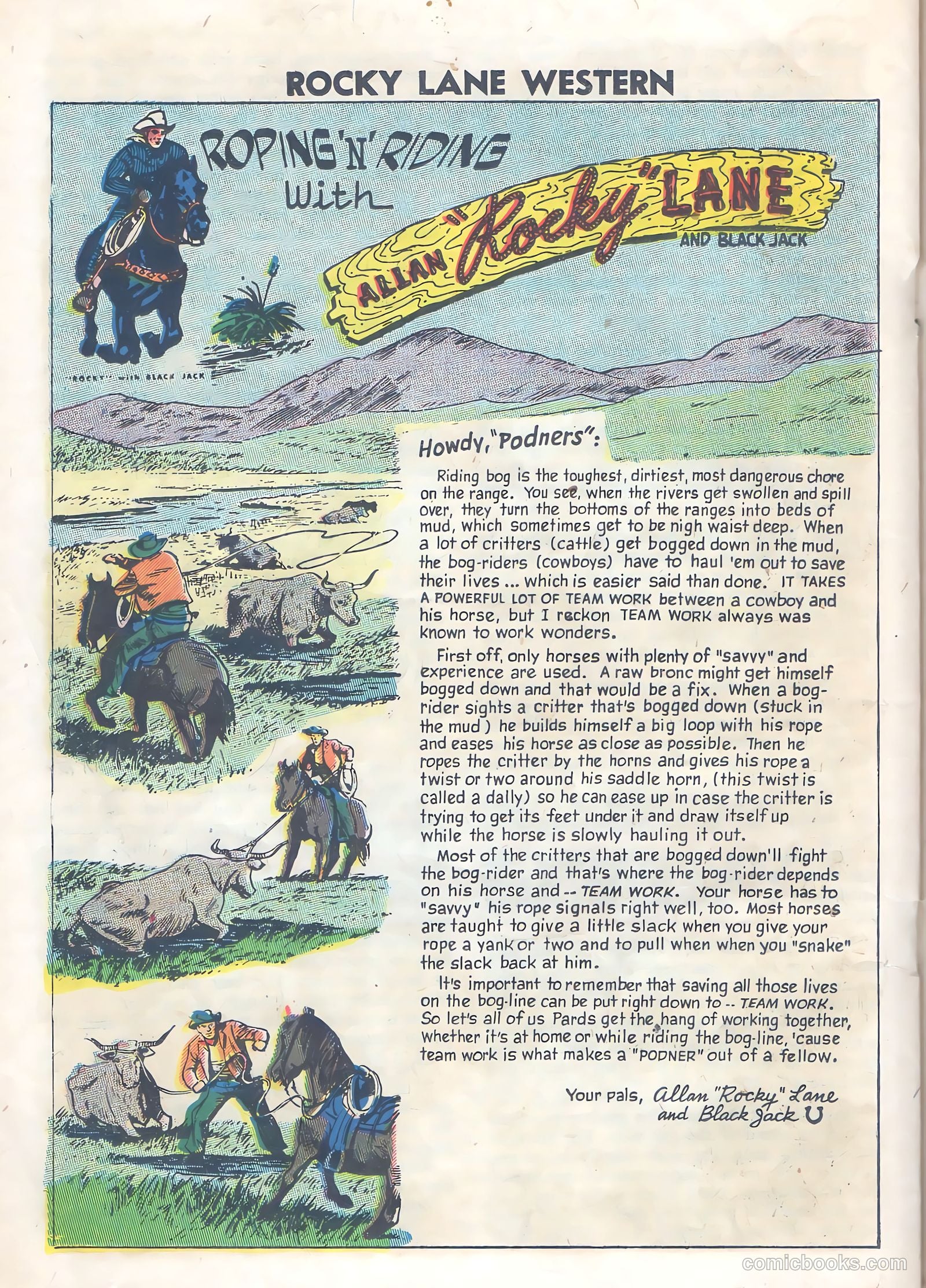 Rocky Lane Western #77 — page 20 of 36