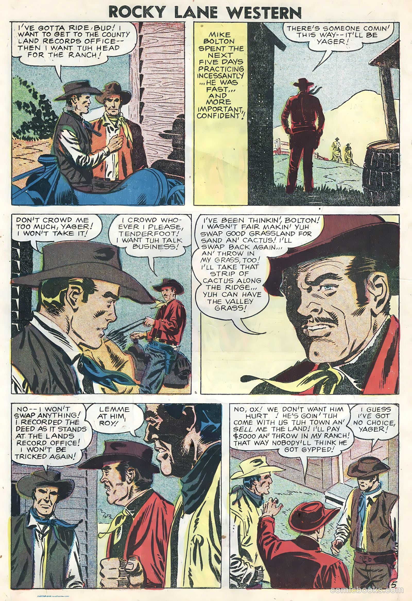 Rocky Lane Western #82 — page 23 of 36
