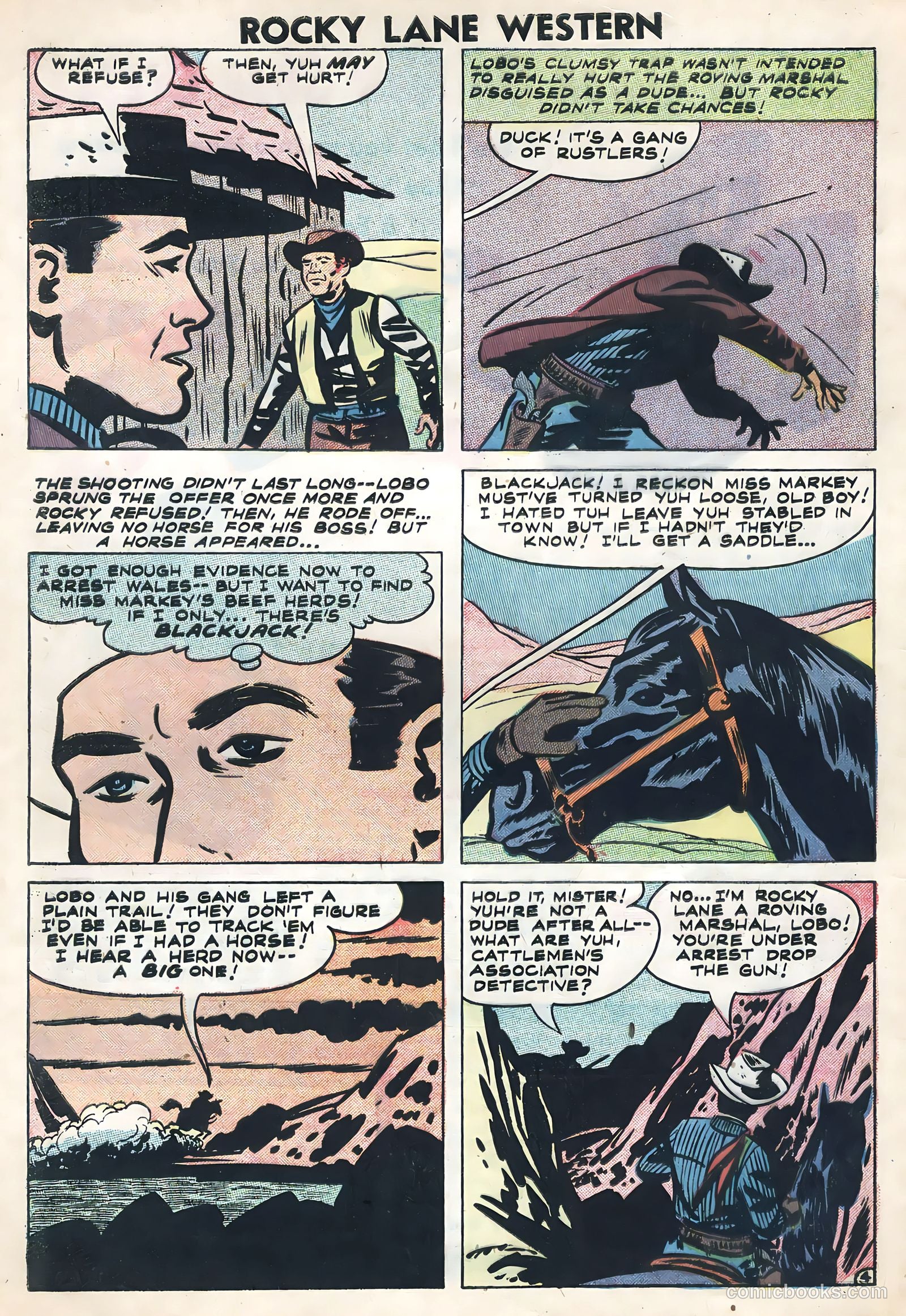 Rocky Lane Western #82 — page 32 of 36