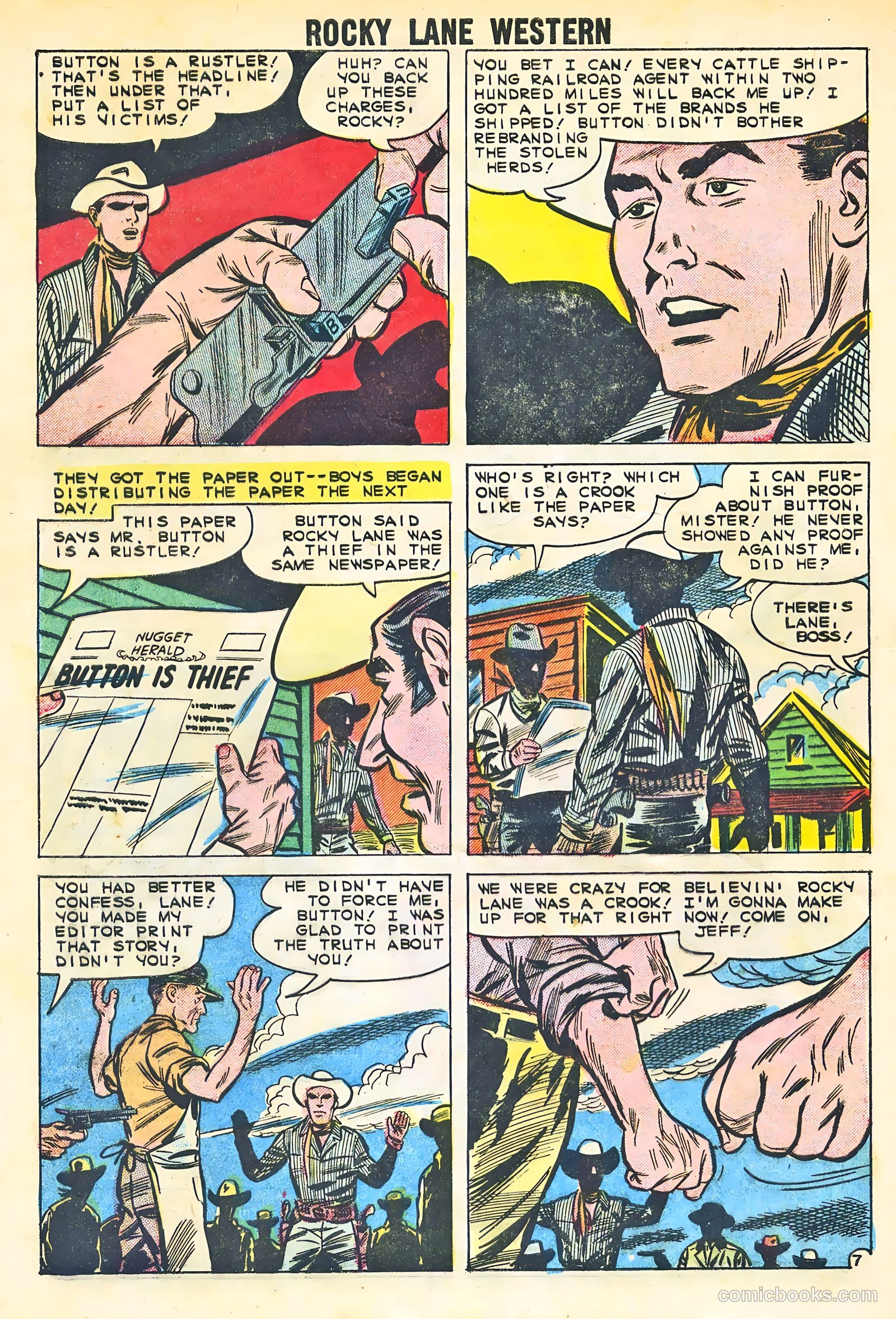Rocky Lane Western #87 — page 32 of 36