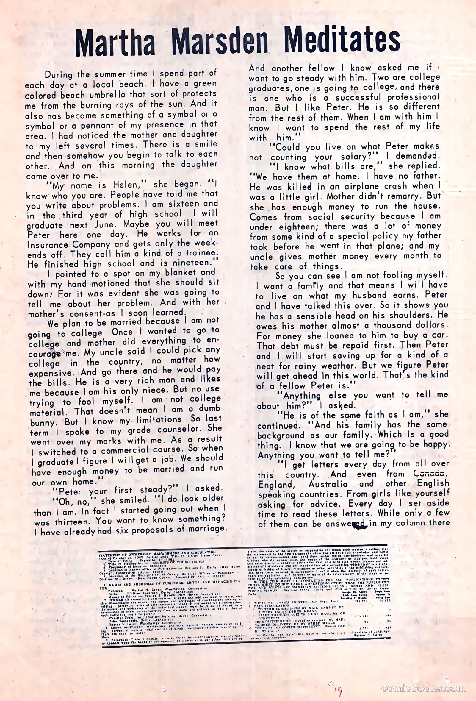 Secrets of Young Brides #42 — page 19 of 36