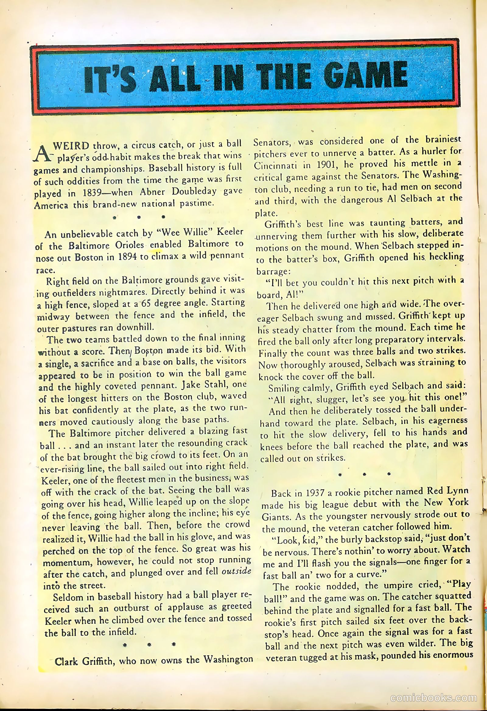 Baseball Thrills #3 — page 16 of 36