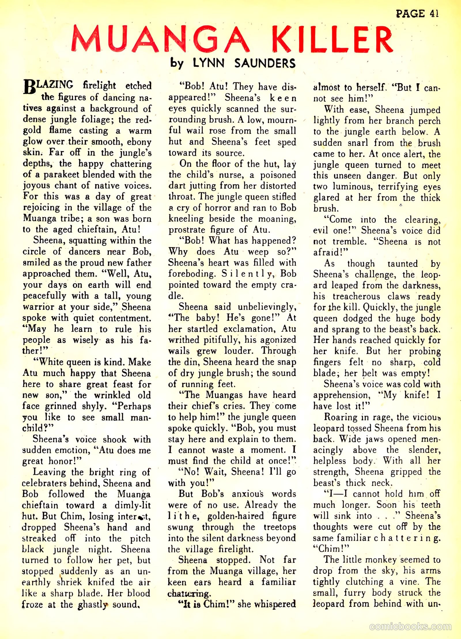 Sheena, Queen of the Jungle #3 — page 44 of 70