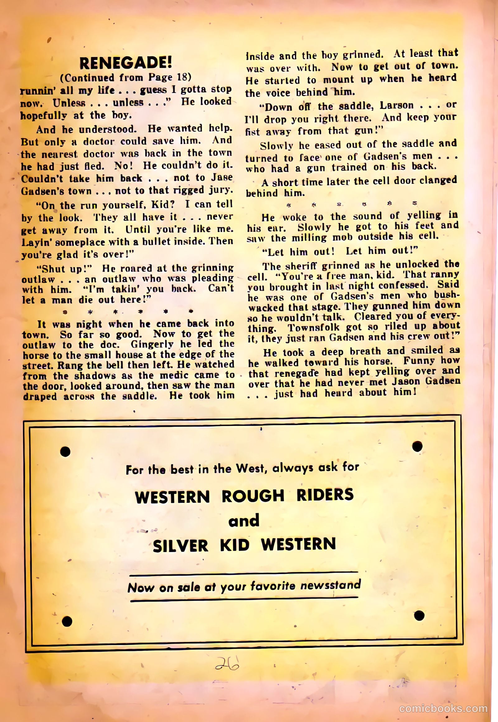 Silver Kid Western #5 — page 26 of 26