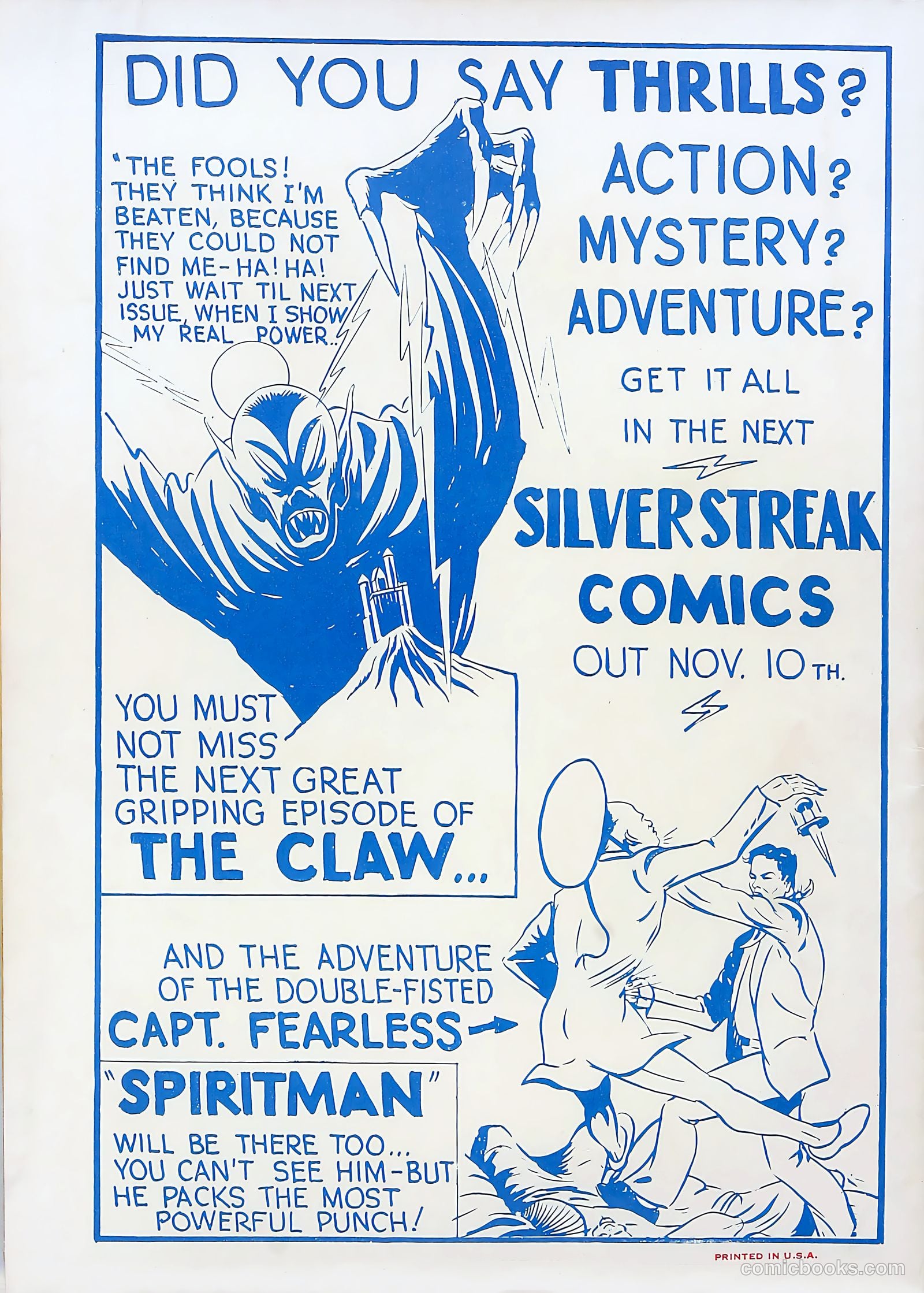 Silver Streak Comics #1 — page 68 of 68