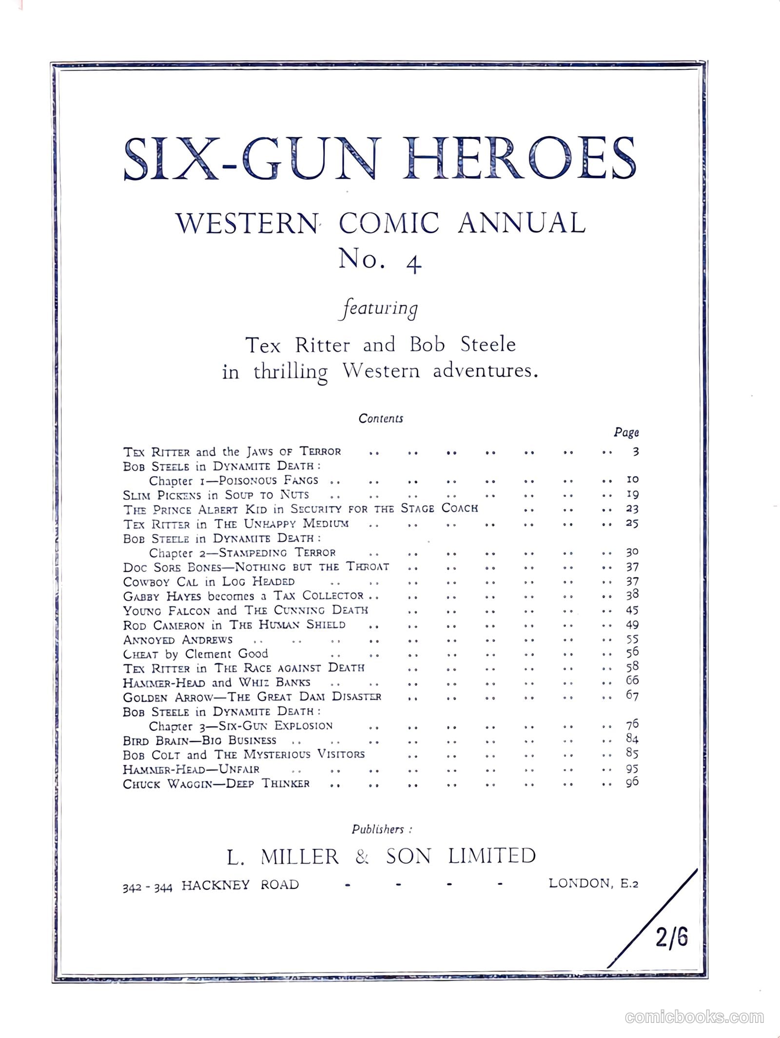 Six-Gun Heroes Western Comic Annual #4 — page 2 of 97