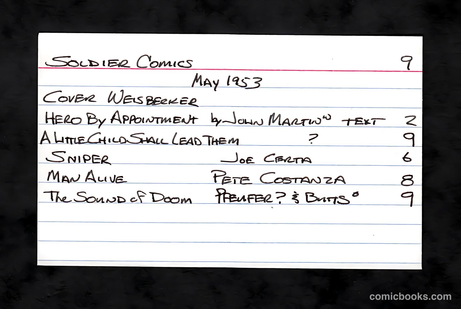 Soldier Comics #9 — page 37 of 37