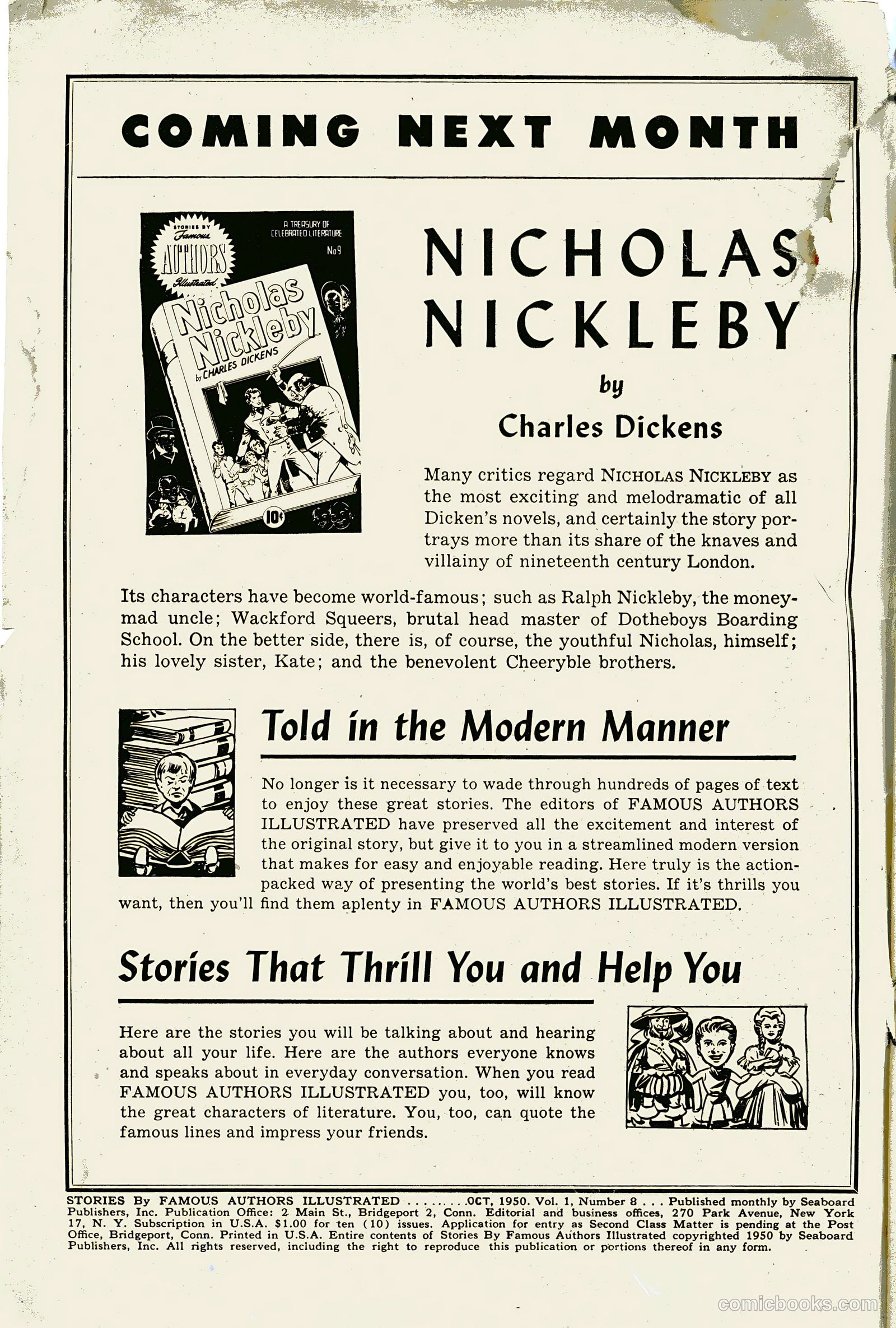 Stories by Famous Authors Illustrated #8 — page 2 of 36