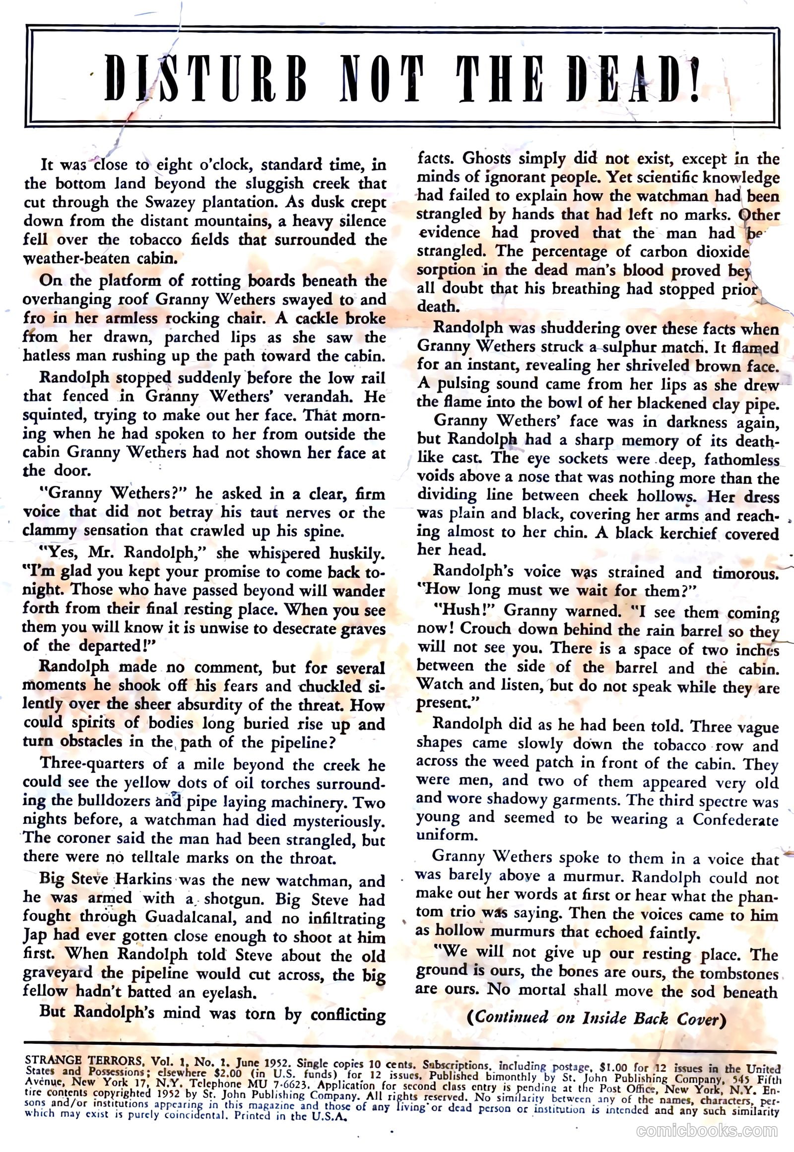 Strange Terrors #1 — page 2 of 36