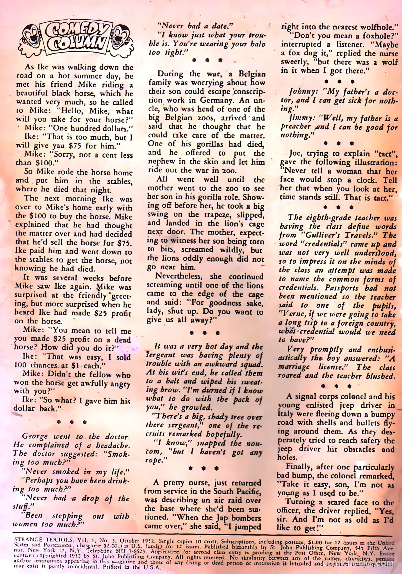 Strange Terrors #3 — page 2 of 36