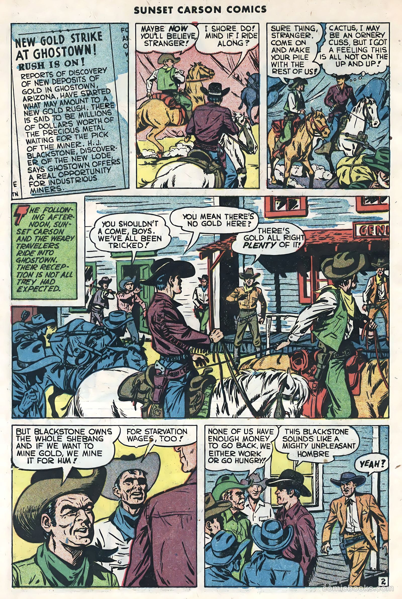 Sunset Carson Comics #1 — page 4 of 36