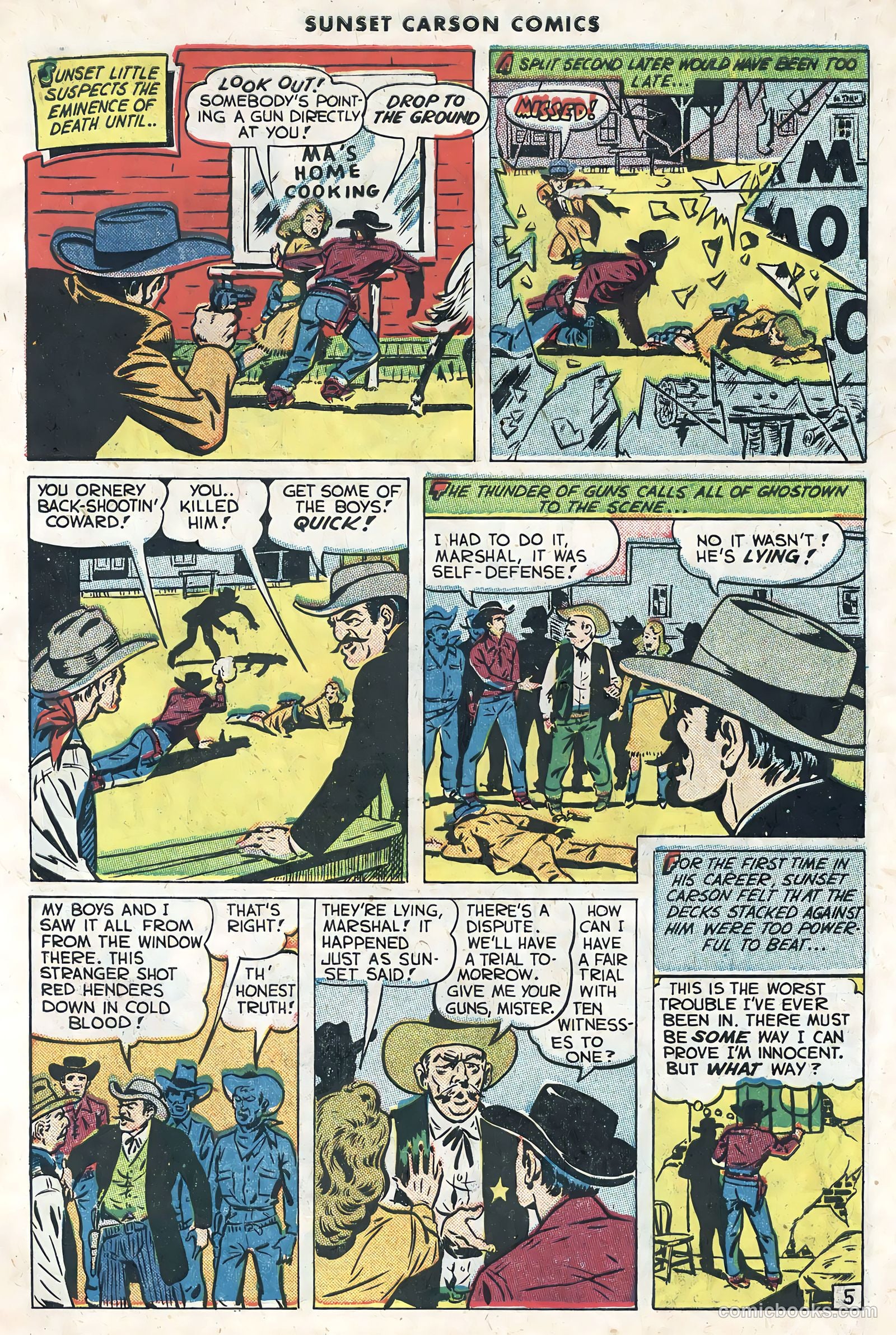 Sunset Carson Comics #1 — page 7 of 36