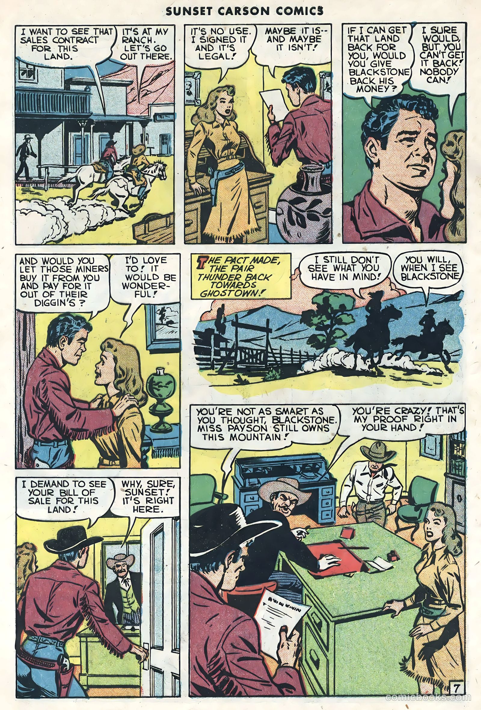 Sunset Carson Comics #1 — page 9 of 36