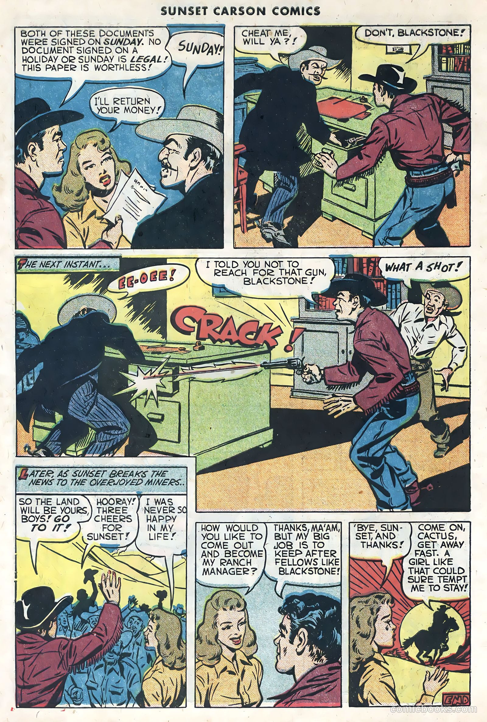 Sunset Carson Comics #1 — page 10 of 36