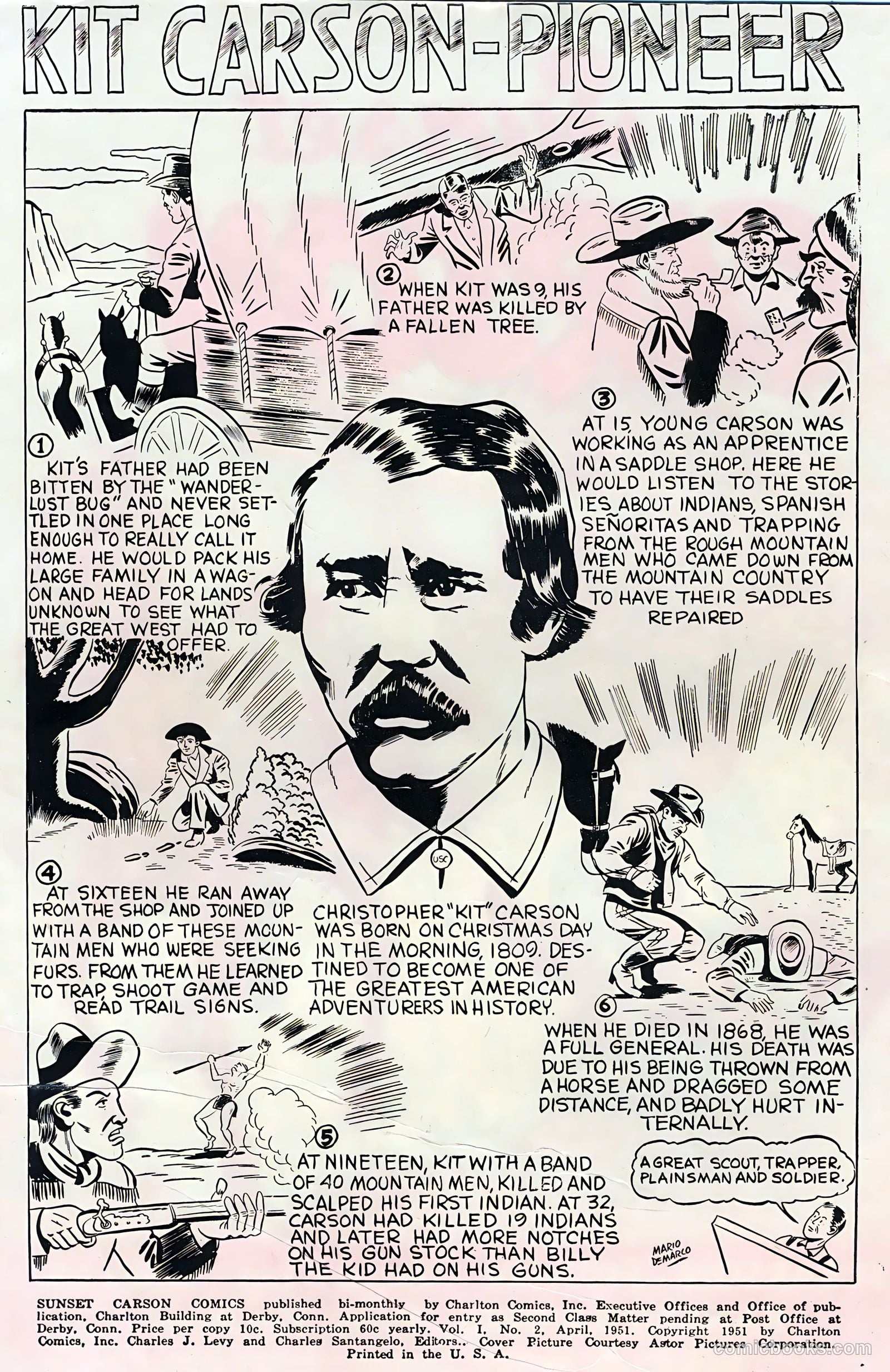 Sunset Carson Comics #2 — page 2 of 36