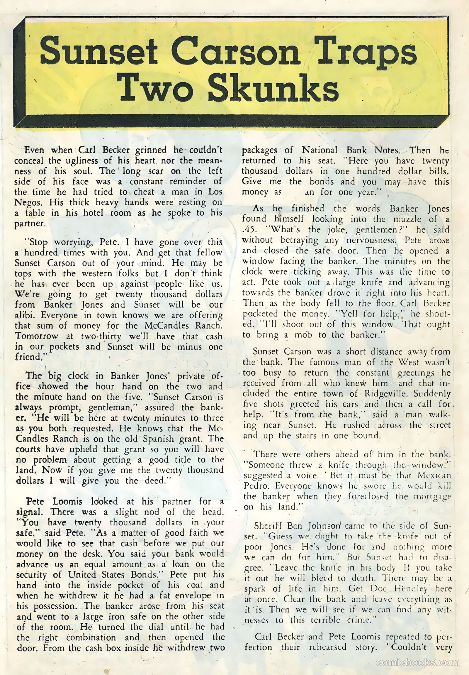 Sunset Carson Comics #2 — page 18 of 36