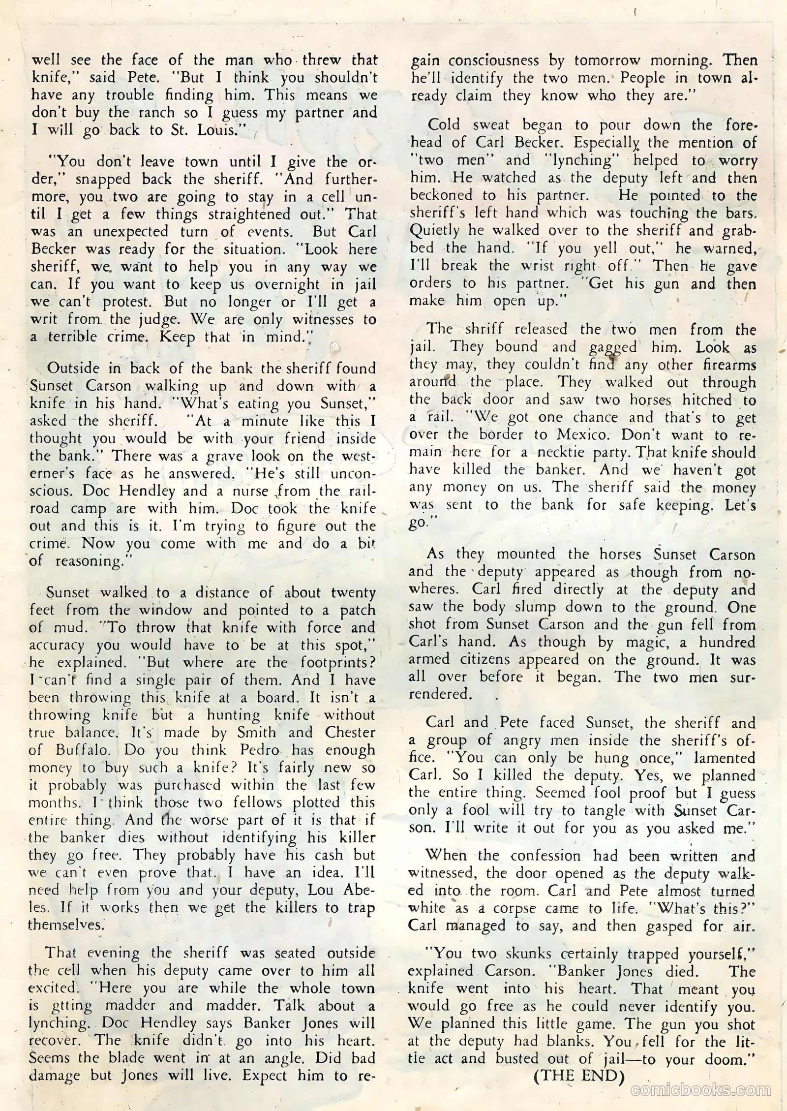 Sunset Carson Comics #2 — page 19 of 36