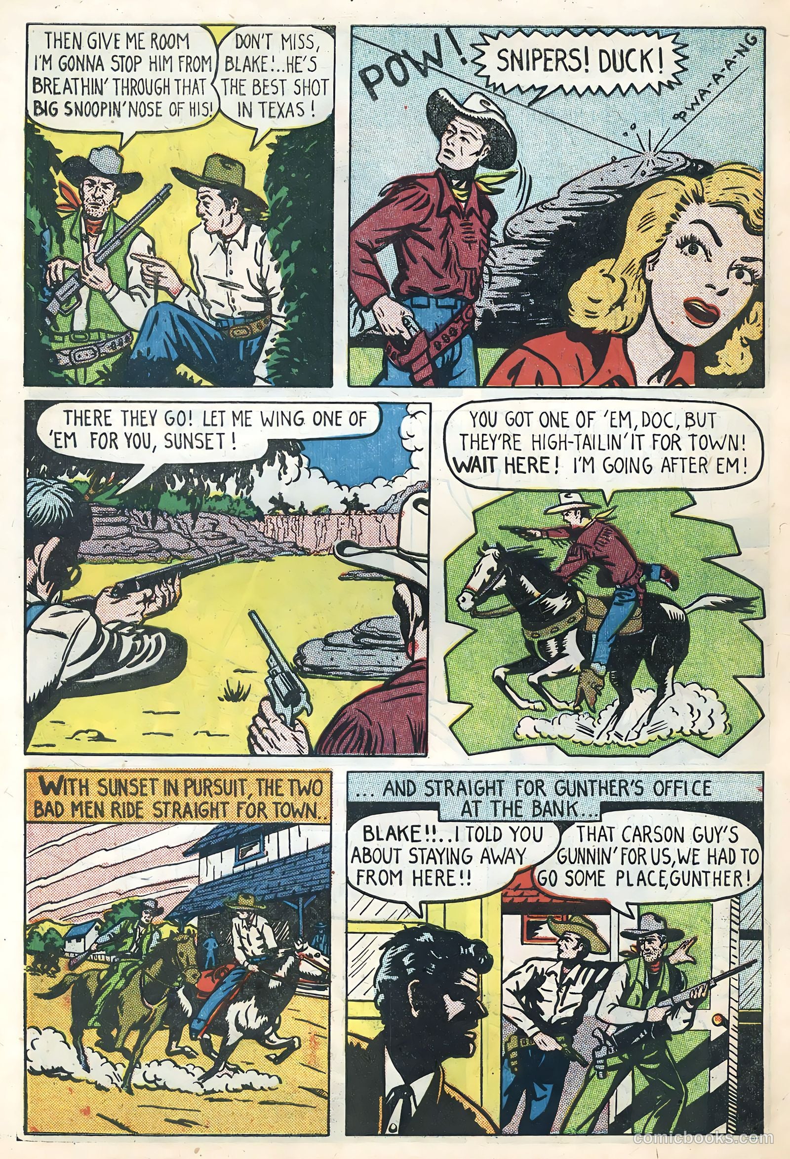 Sunset Carson Comics #2 — page 30 of 36