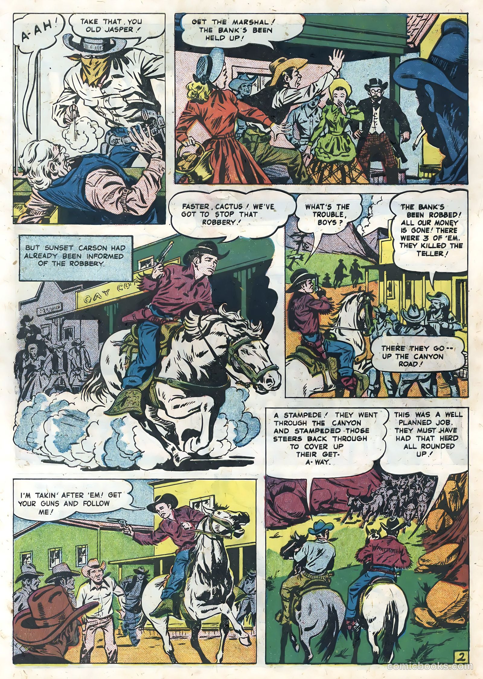Sunset Carson Comics #3 — page 30 of 36