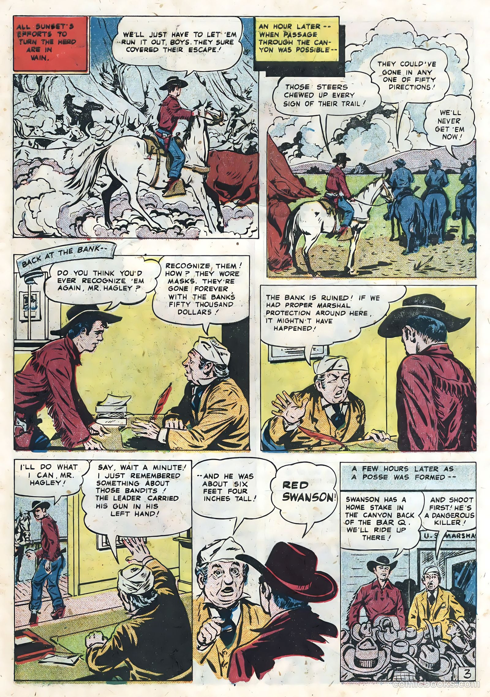 Sunset Carson Comics #3 — page 31 of 36