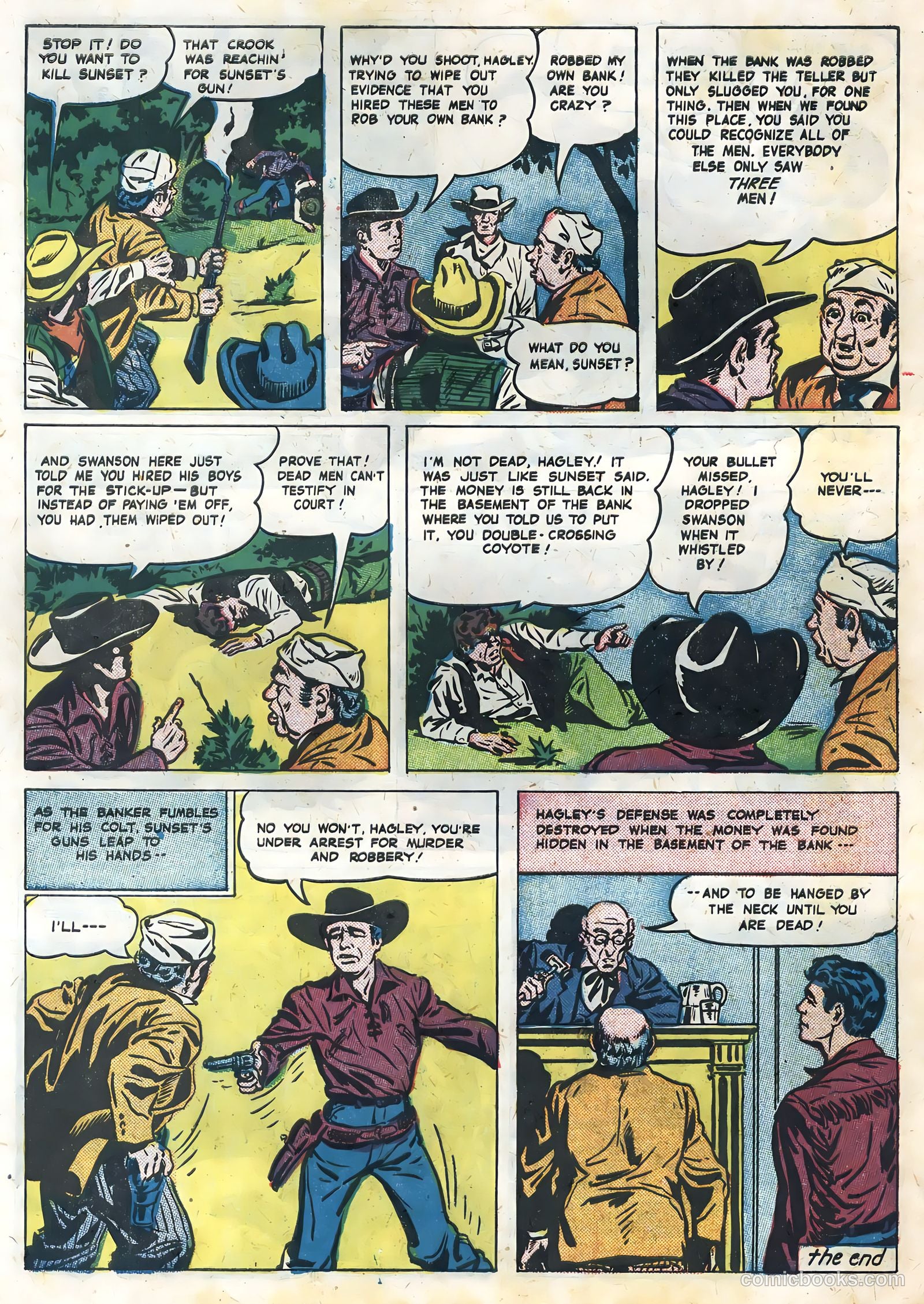 Sunset Carson Comics #3 — page 34 of 36