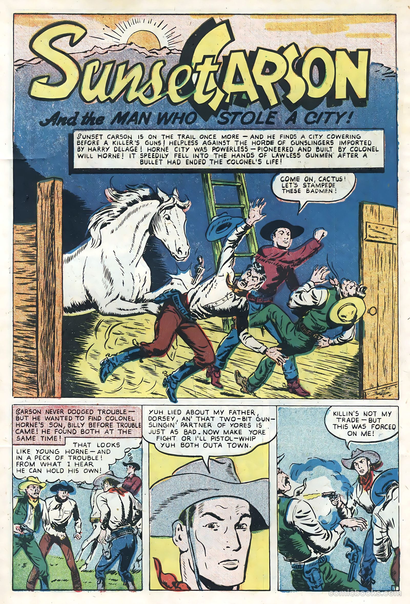Sunset Carson Comics #4 — page 3 of 36
