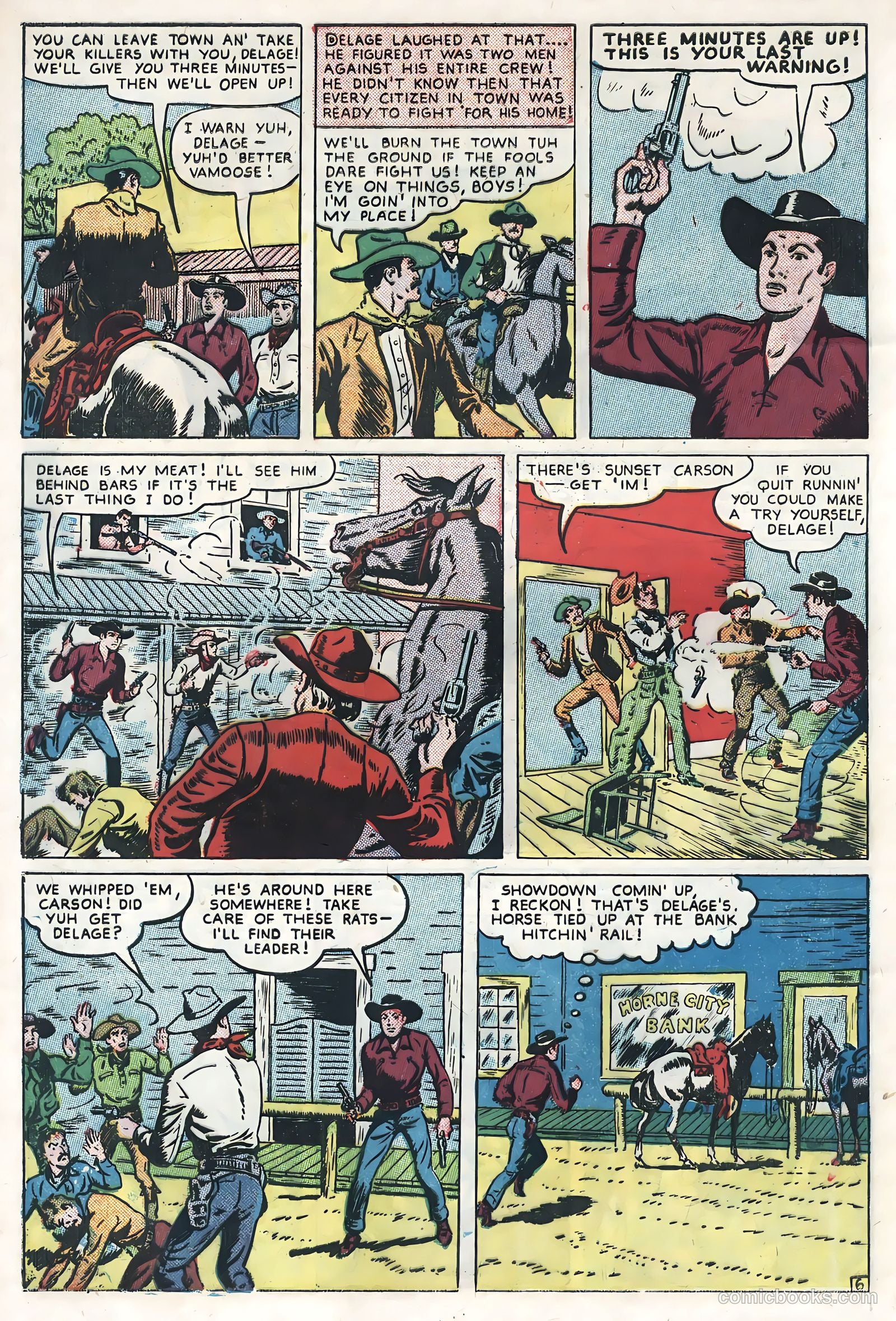 Sunset Carson Comics #4 — page 8 of 36