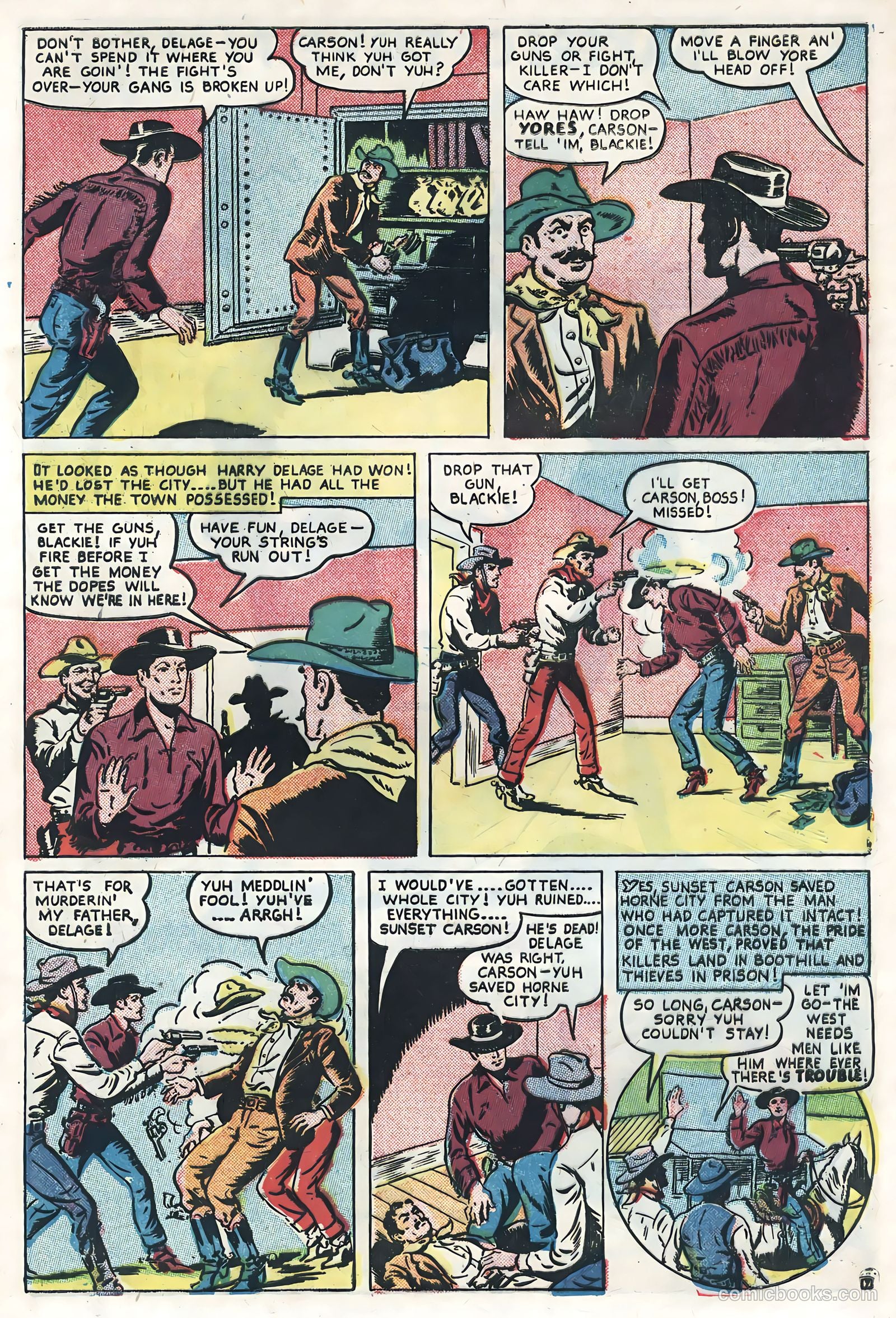 Sunset Carson Comics #4 — page 9 of 36