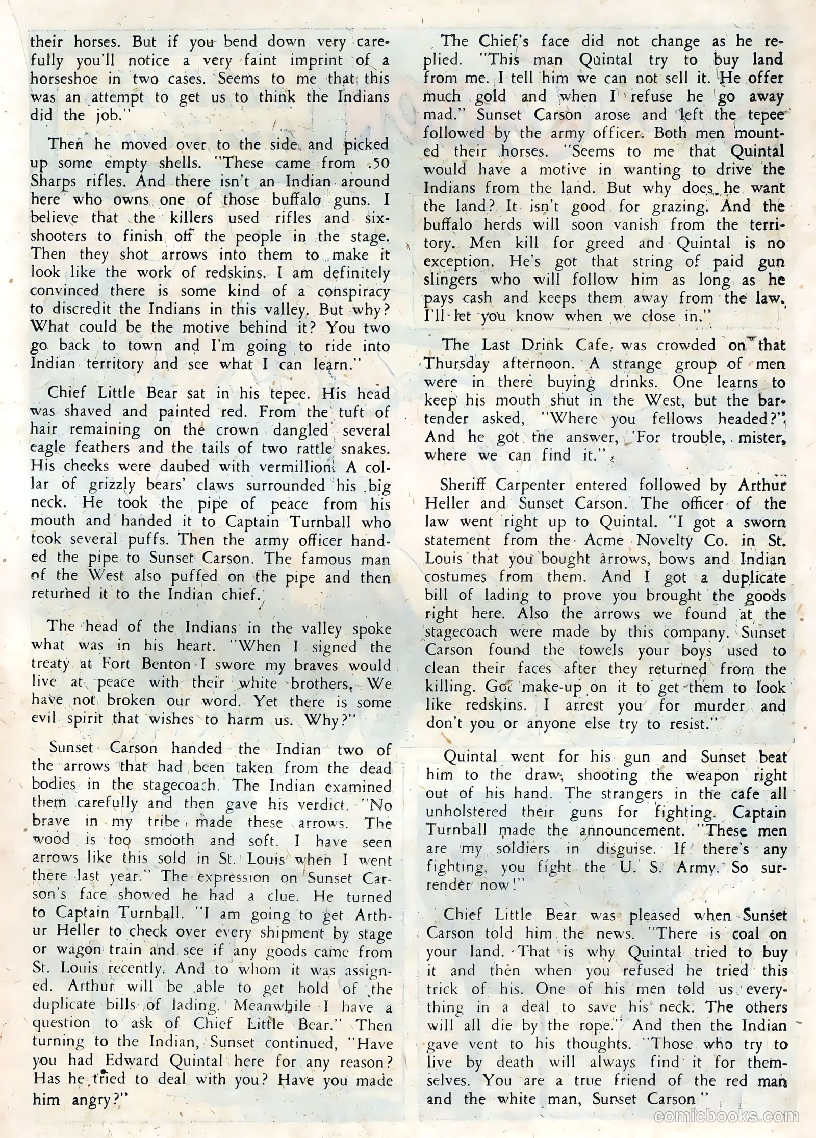 Sunset Carson Comics #4 — page 19 of 36