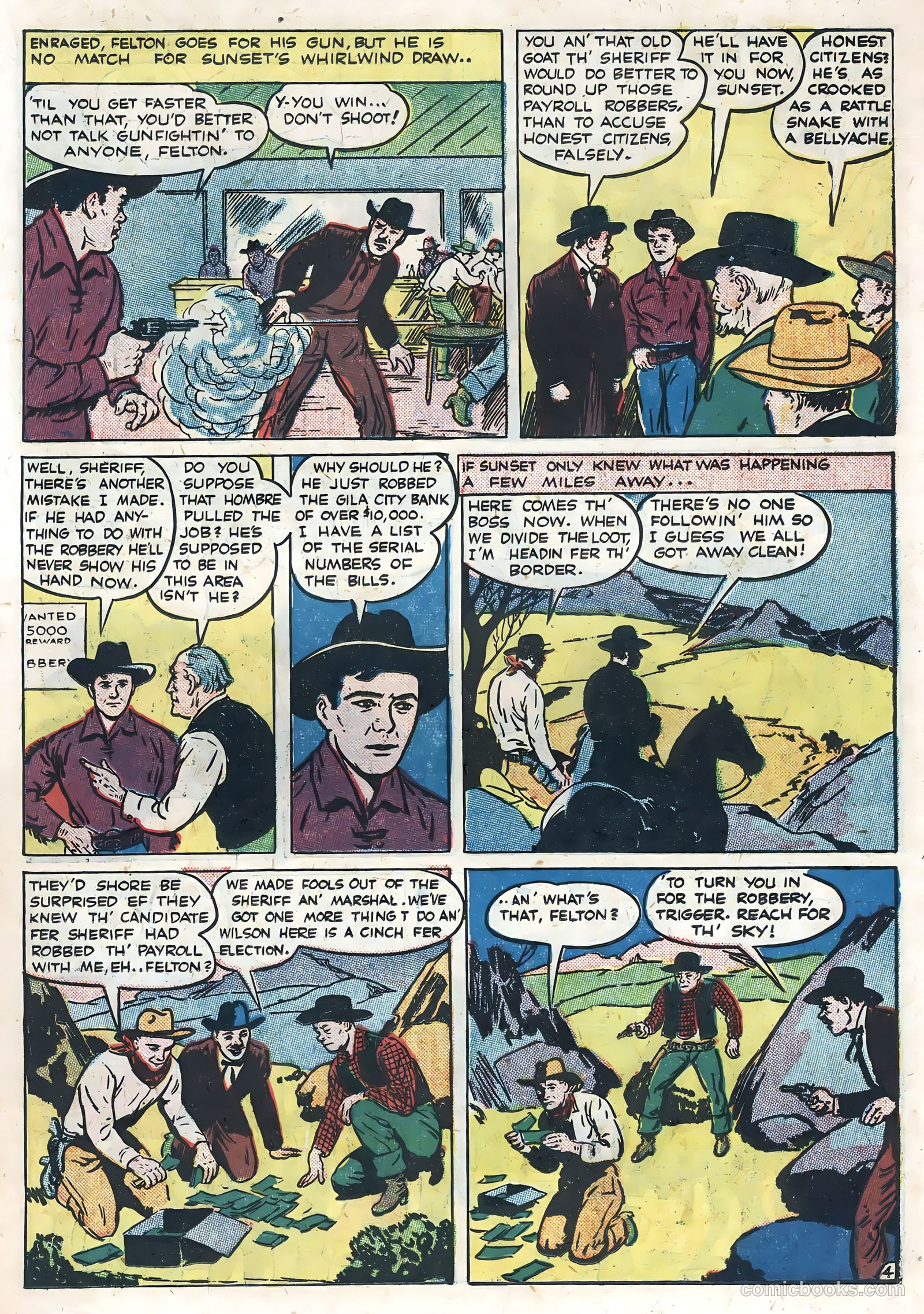 Sunset Carson Comics #4 — page 23 of 36