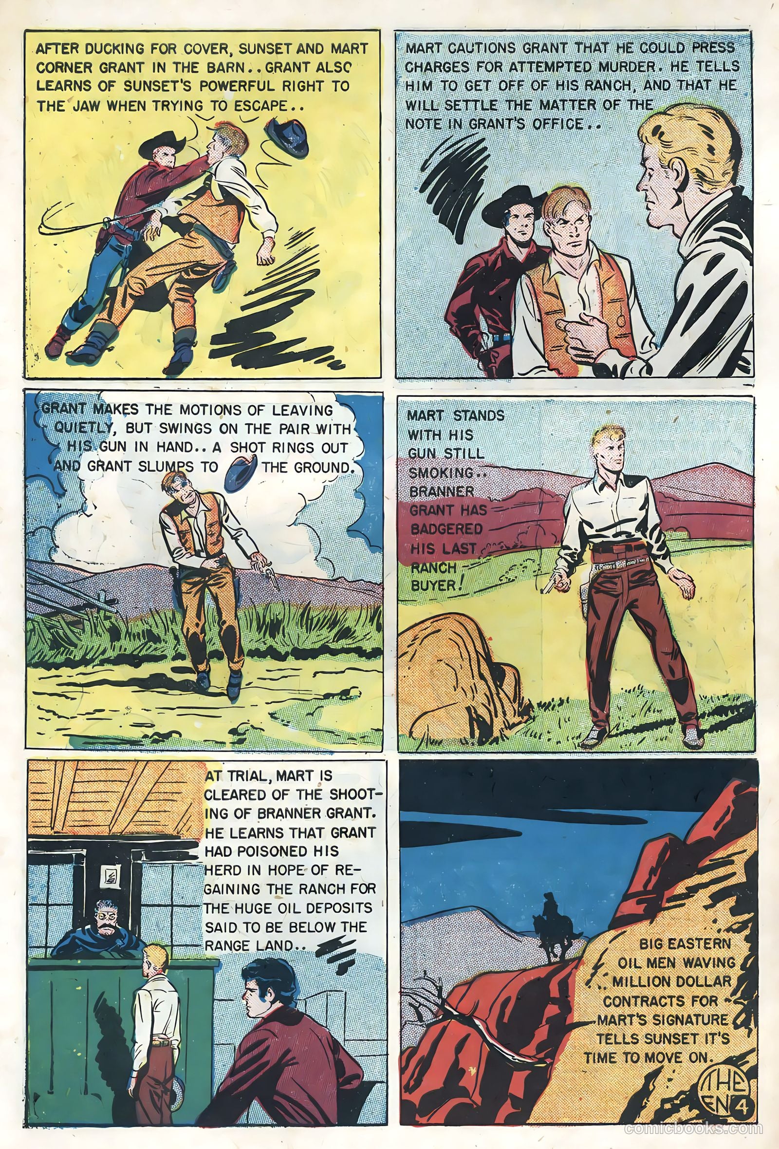 Sunset Carson Comics #4 — page 34 of 36