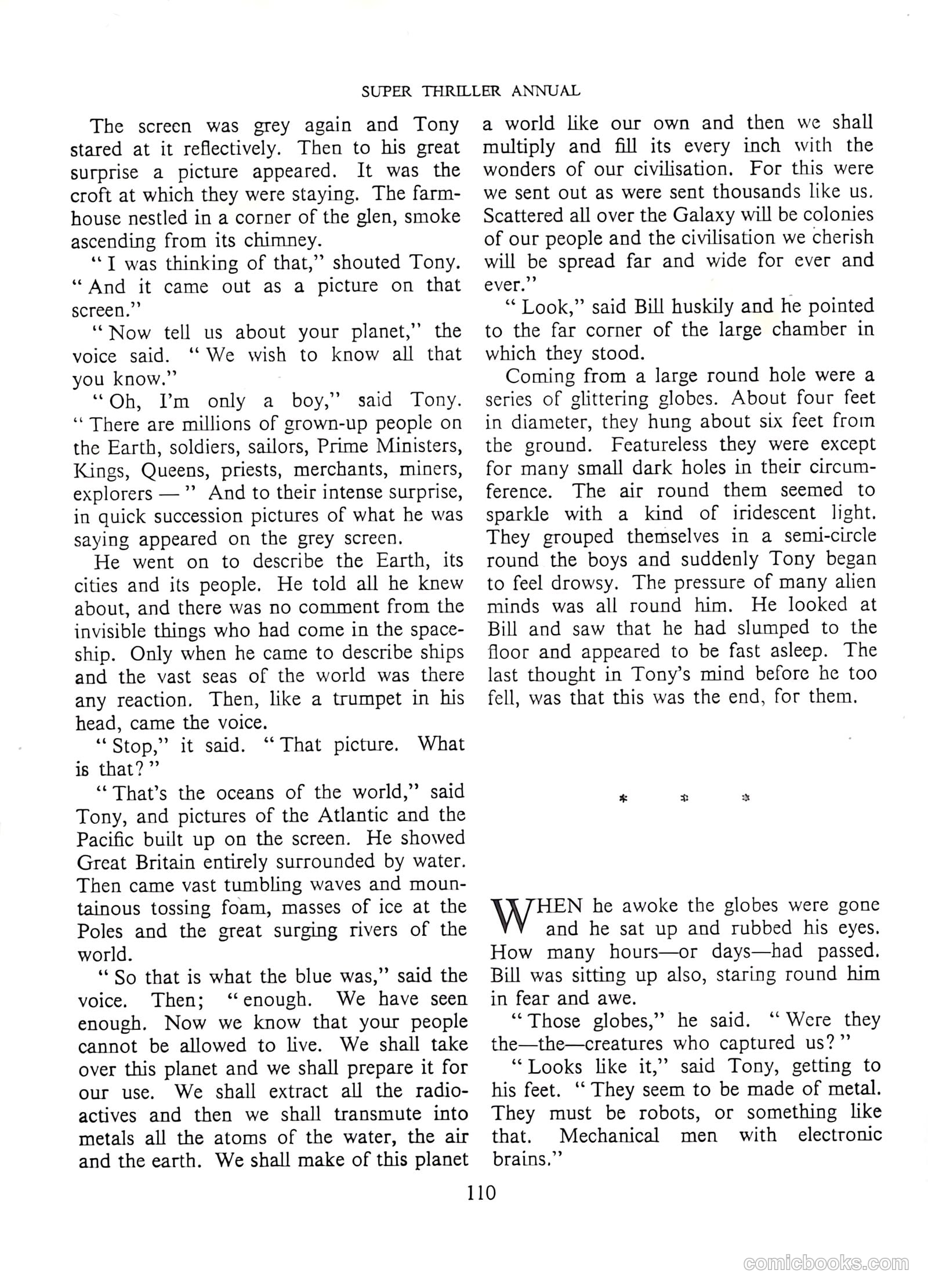 Super Thriller Annual #1957 — page 110 of 128