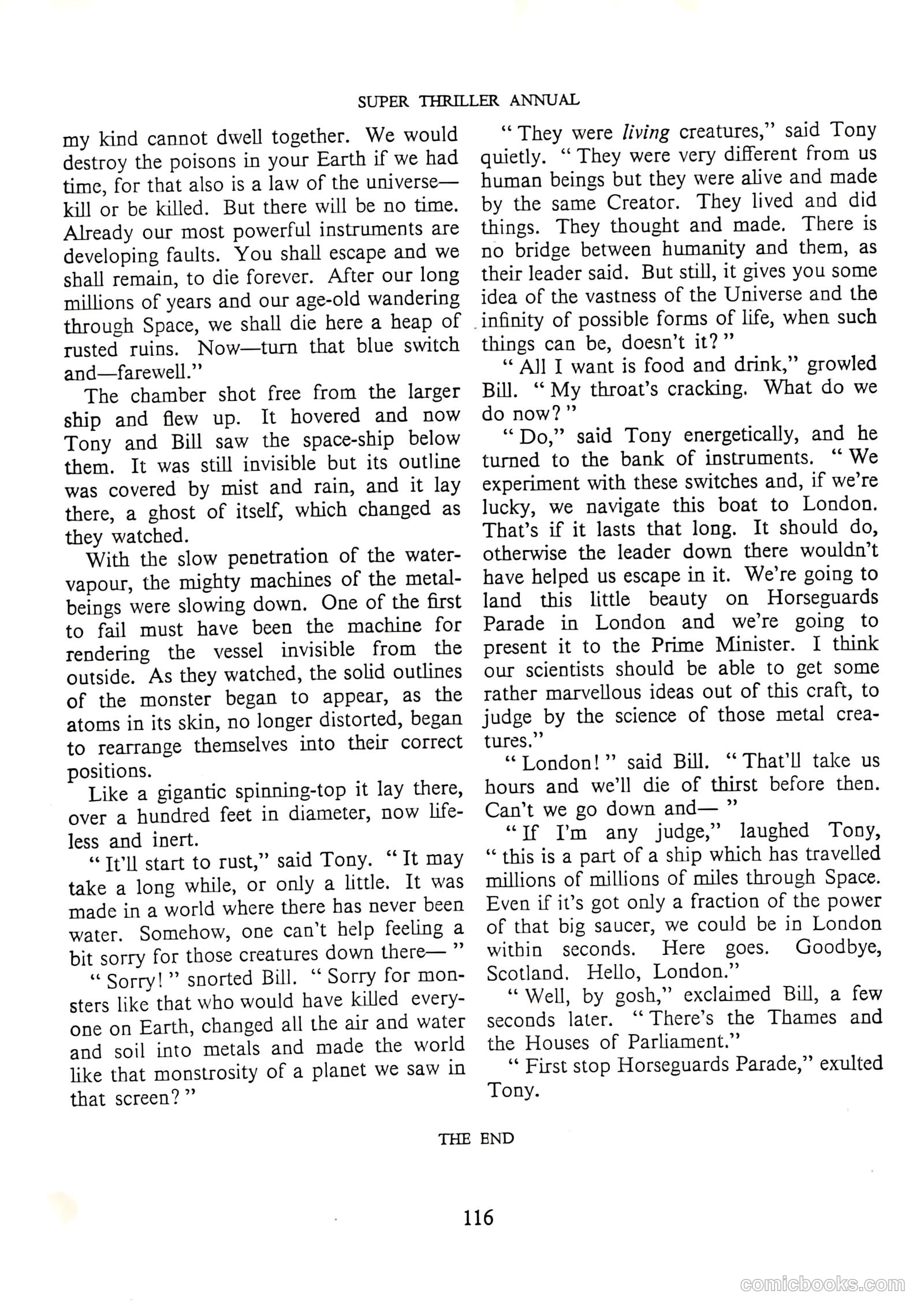 Super Thriller Annual #1957 — page 116 of 128