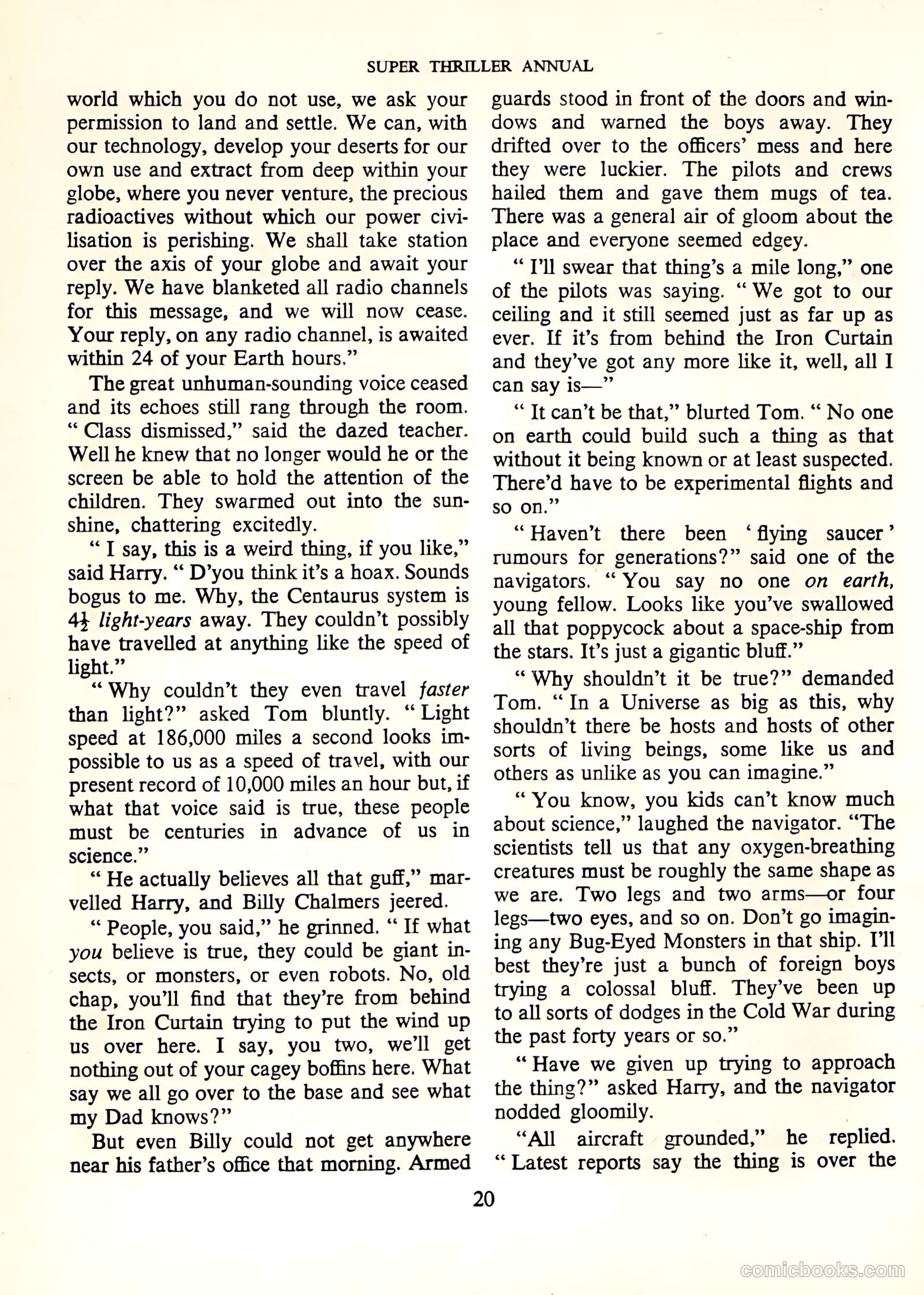 Super Thriller Annual #1958 — page 20 of 128
